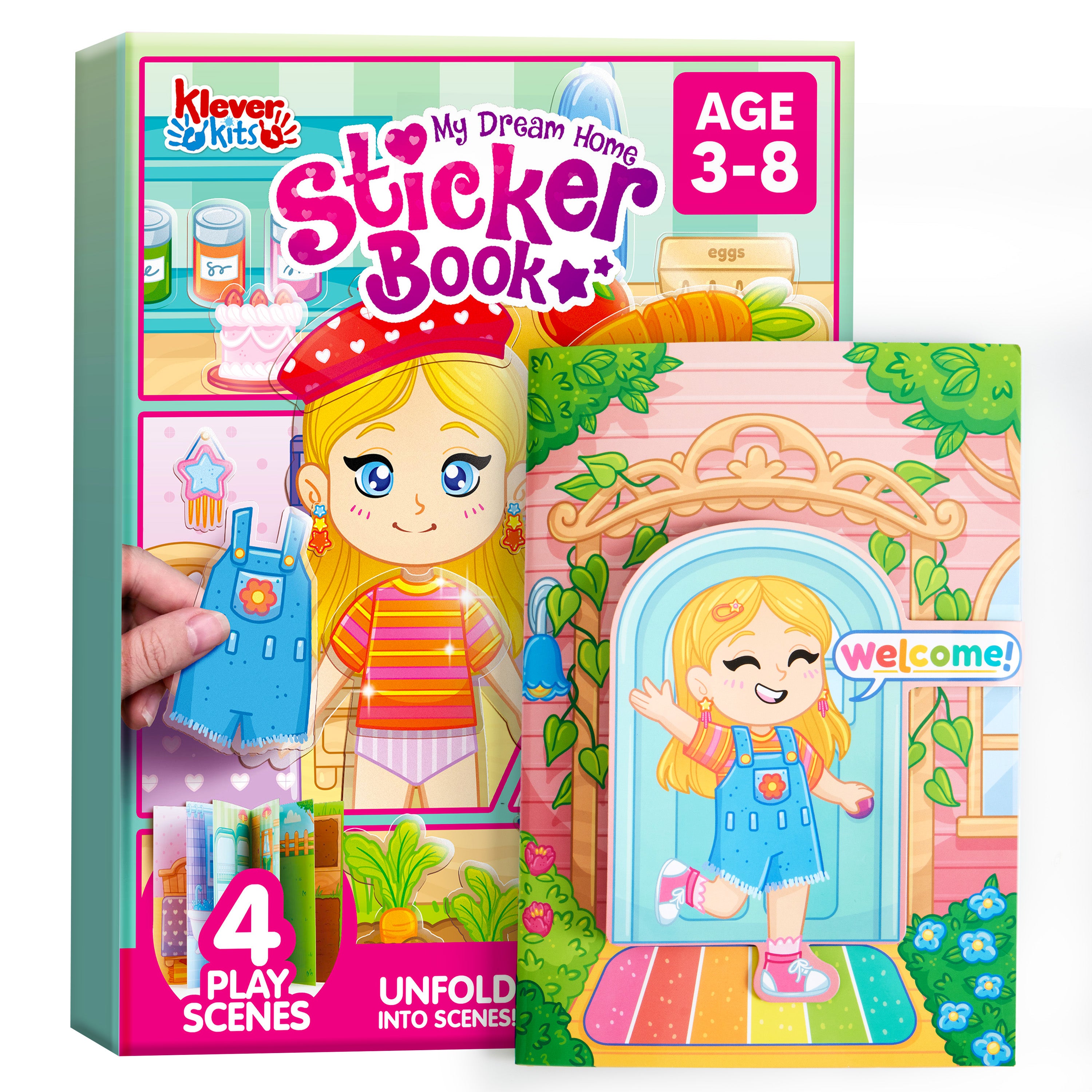Klever Kits Reusable Sticker Book: My Dream Home (200+ Stickers)