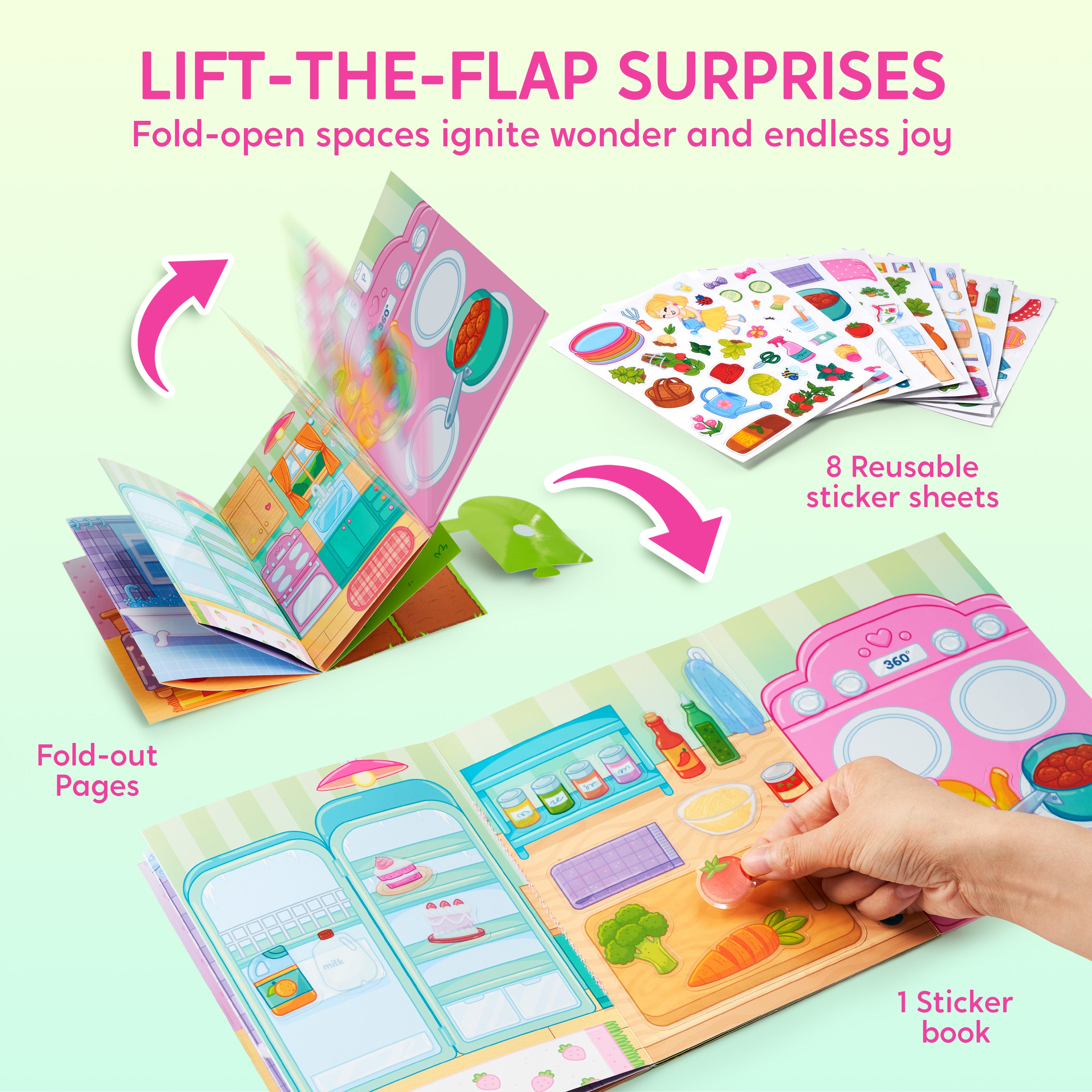 Klever Kits Reusable Sticker Book: My Dream Home (200+ Stickers)