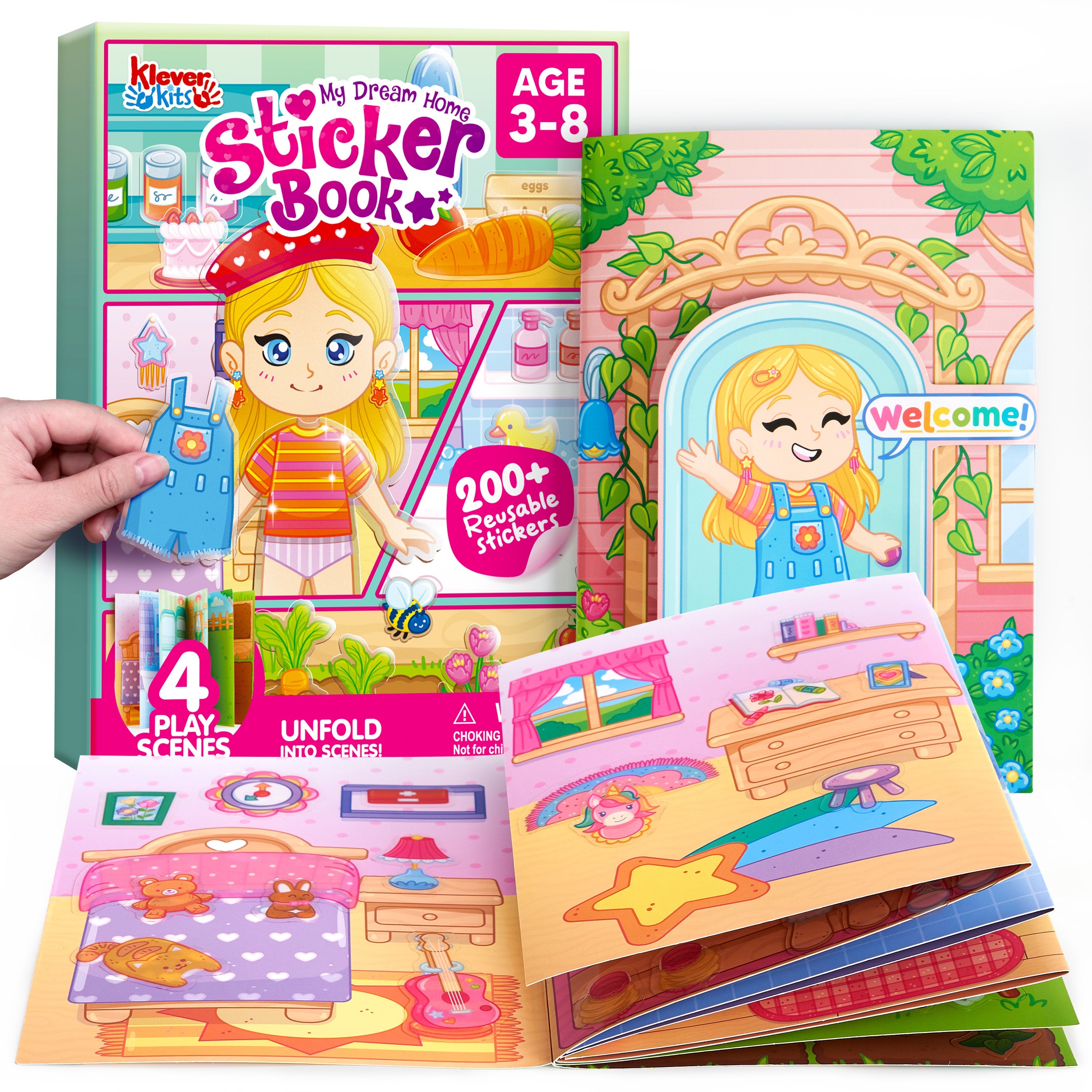 Klever Kits Reusable Sticker Book: My Dream Home (200+ Stickers)
