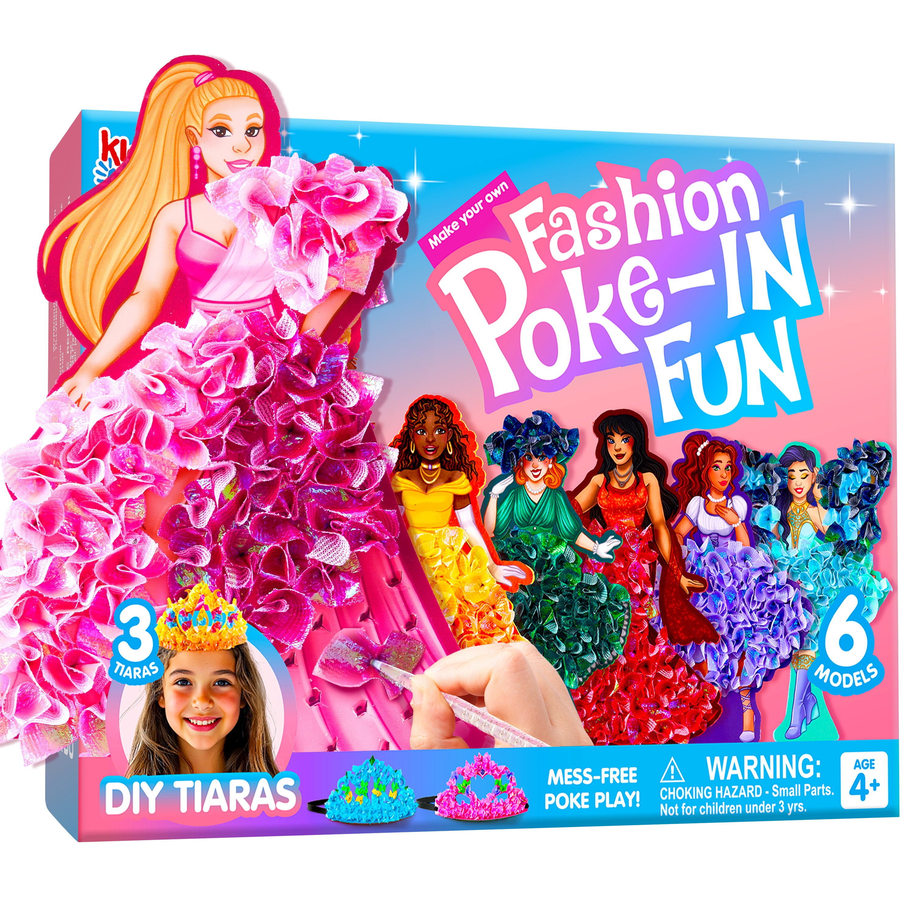 Klever Kits Princess Dress-Up Poke-in Fabric Art Kit