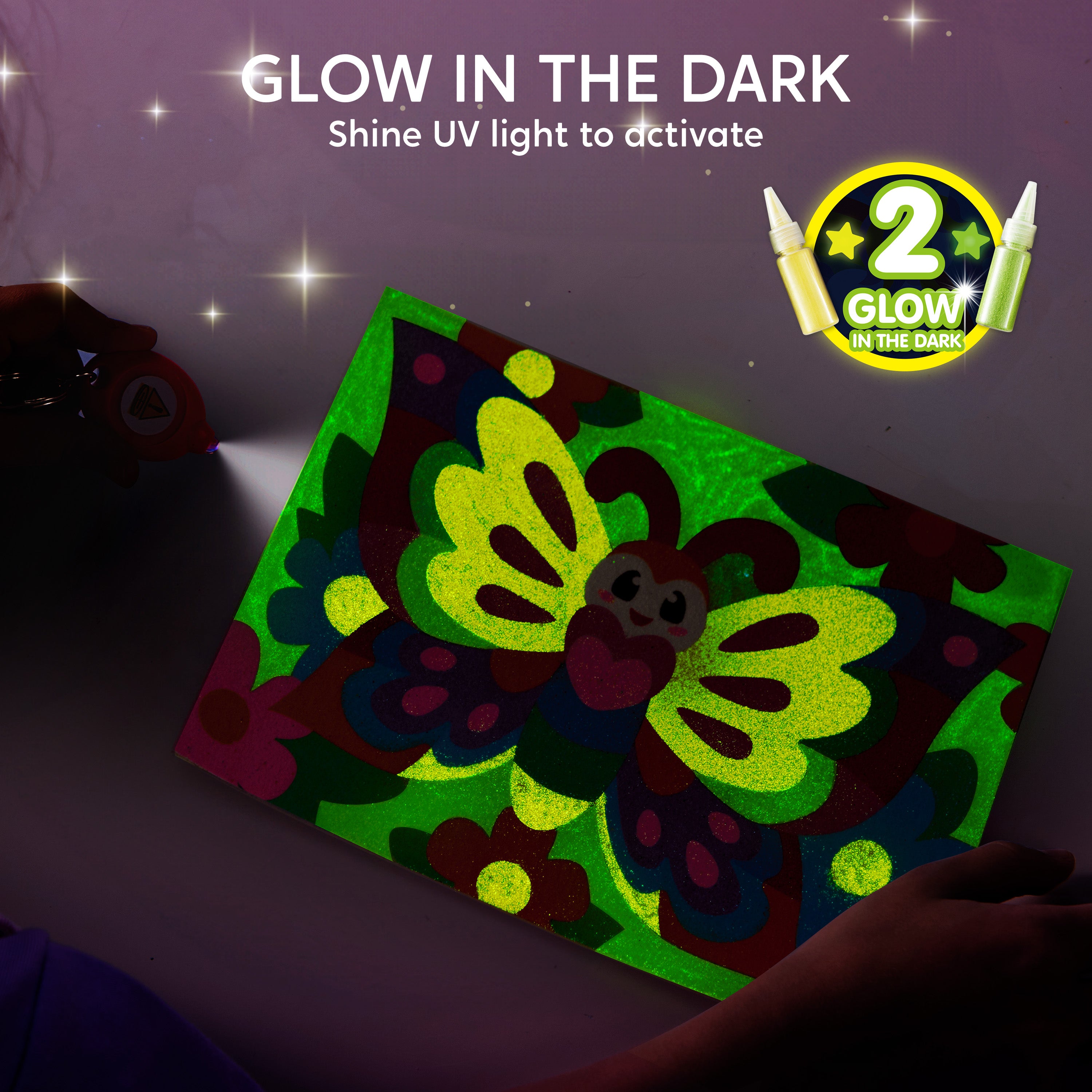 Klever Kits Glow Sand Painting Art Kit Ages 5+