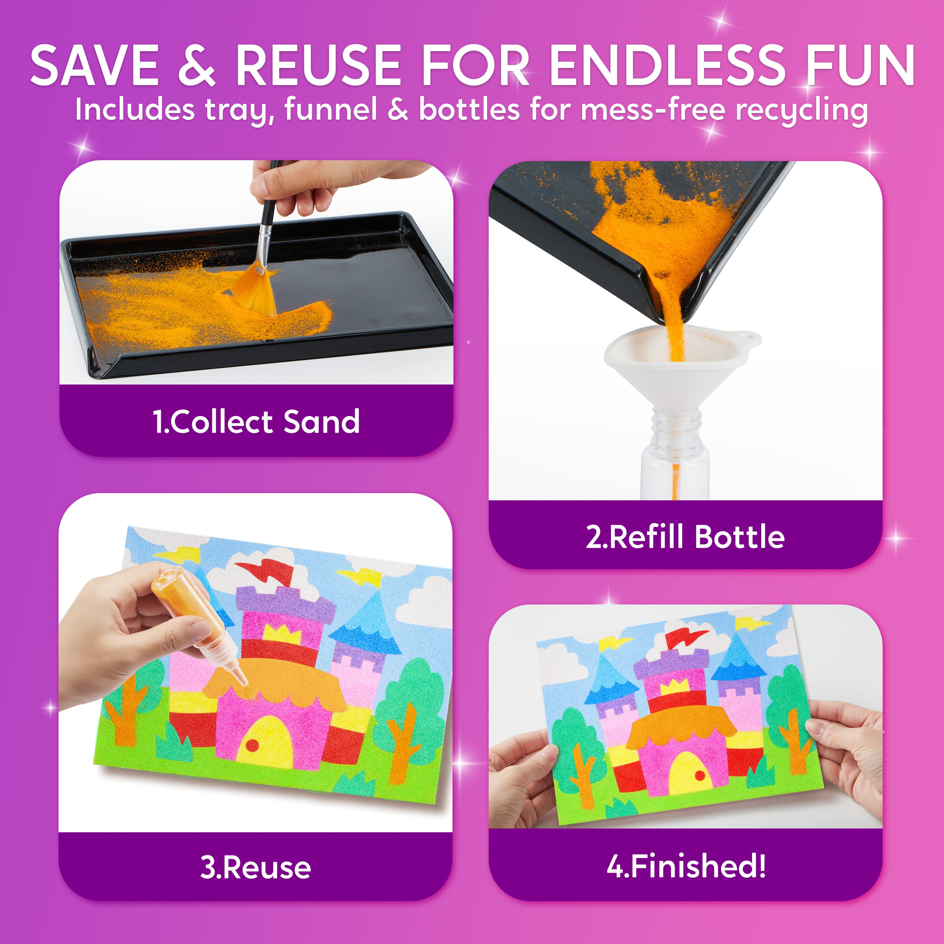 Klever Kits Glow Sand Painting Art Kit Ages 5+