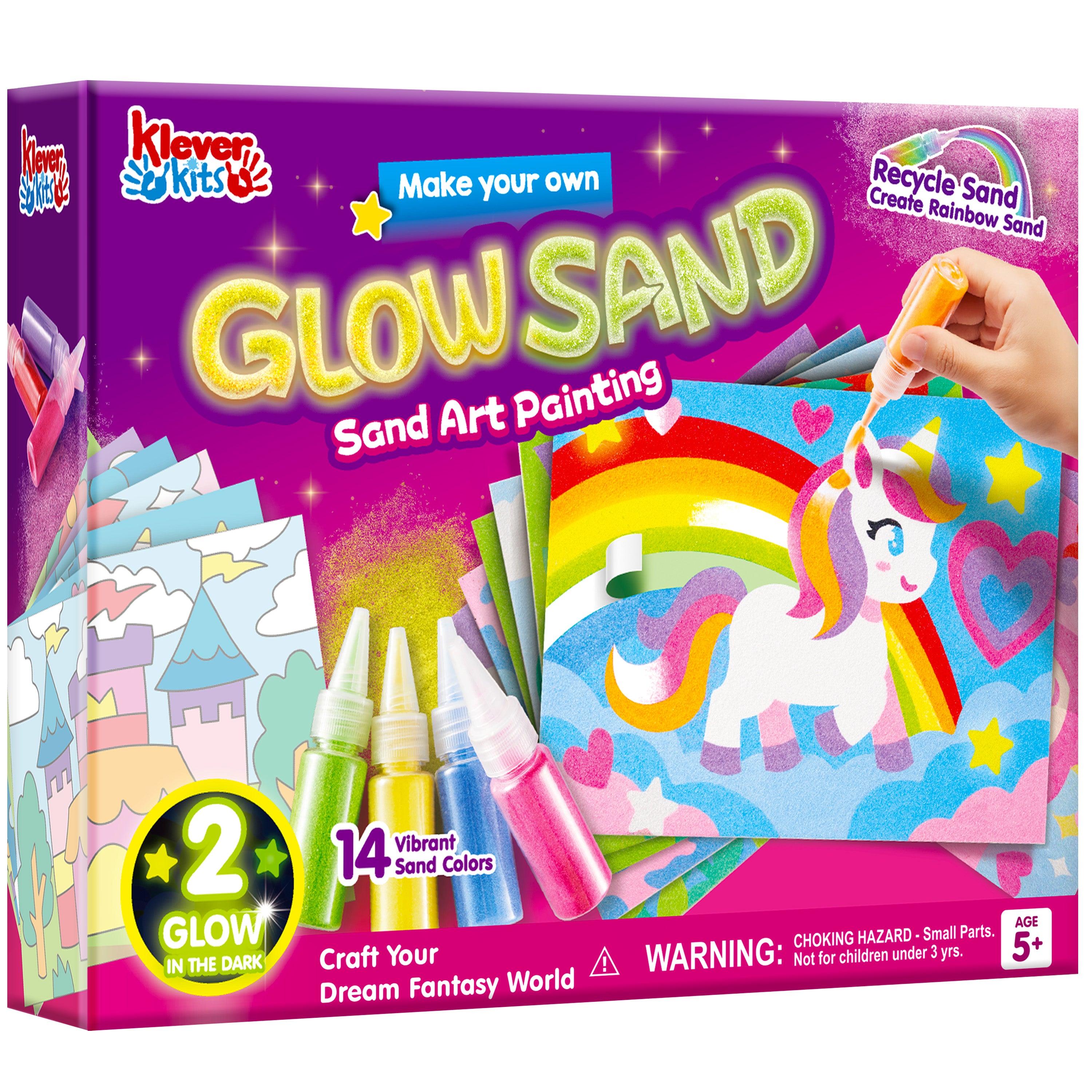 Klever Kits Glow Sand Painting Art Kit Ages 5+