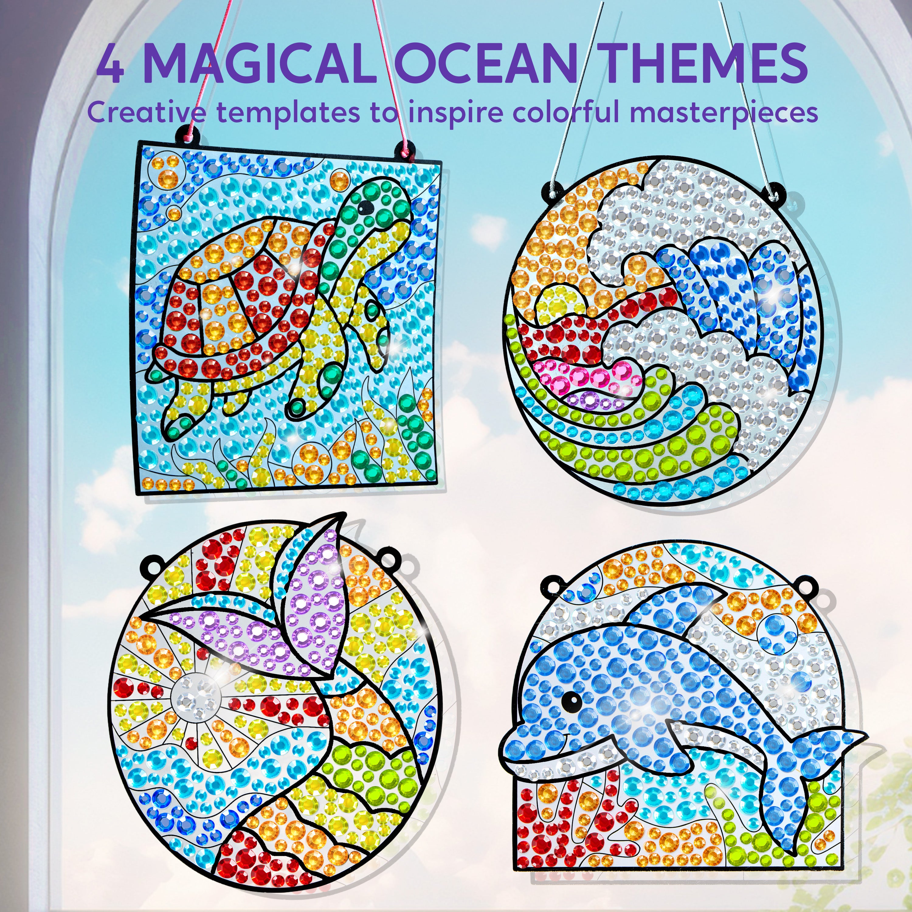 Klever Kits Gem Diamond Painting Suncatcher Kit Ages 6+