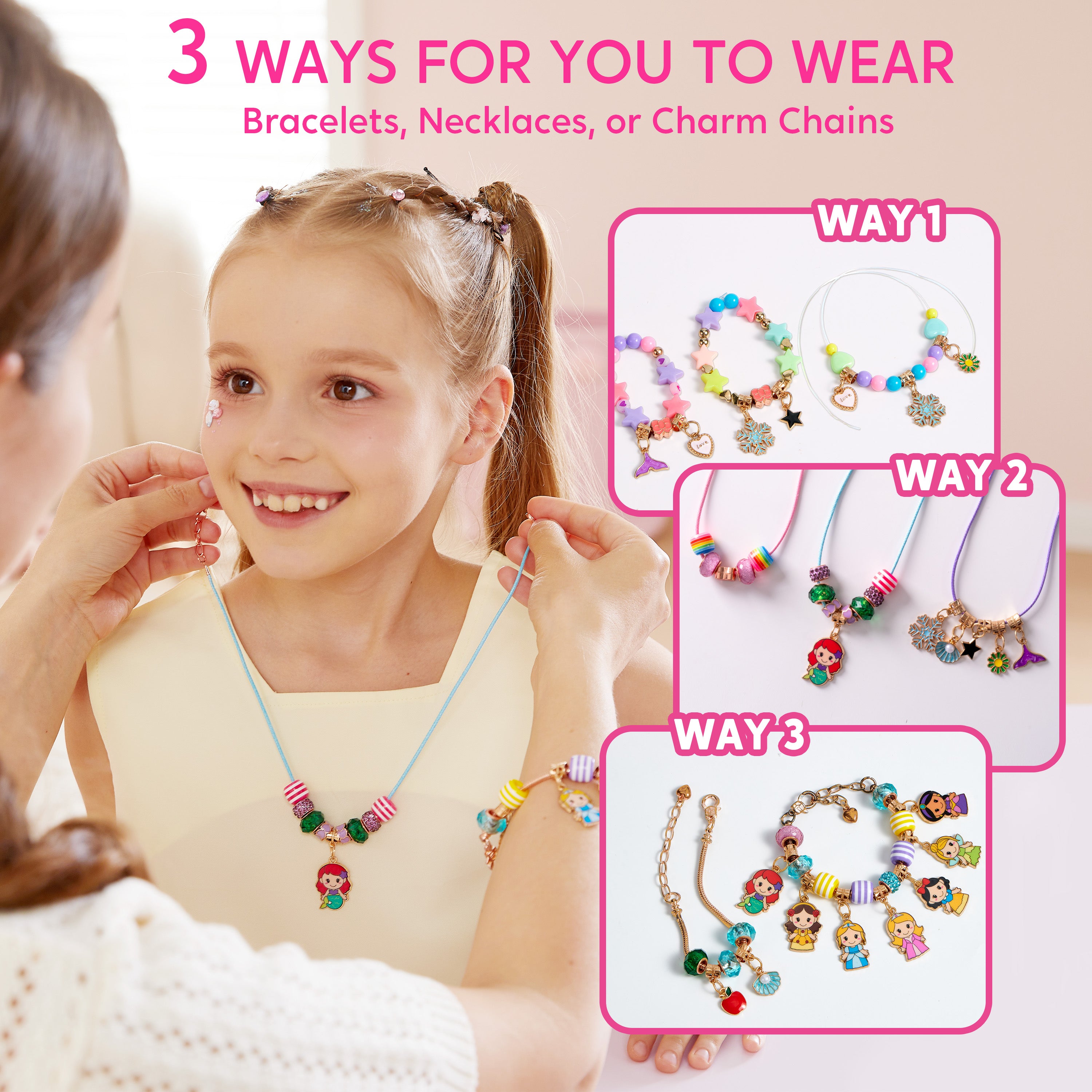Klever Kits Princess Jewelry & Bracelet Making Kit (650+ Pcs)