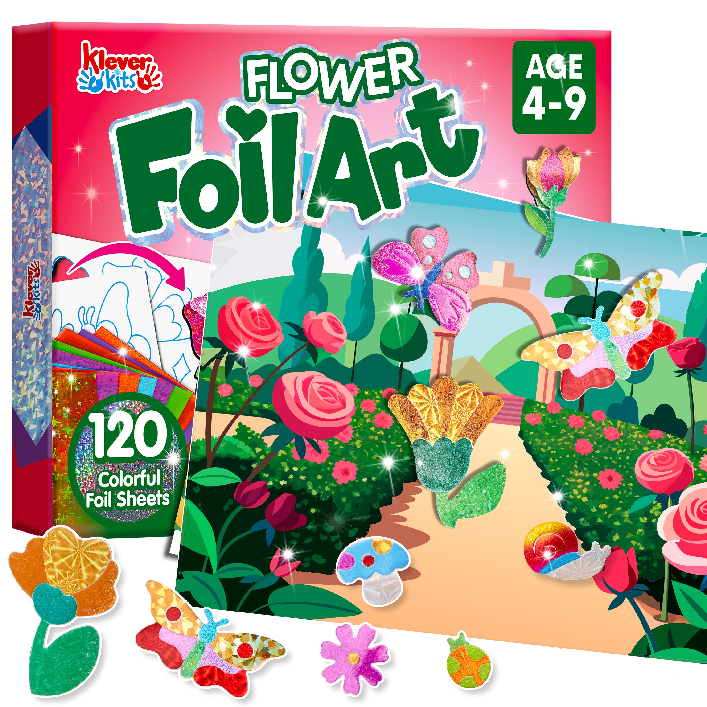 Klever Kits No-Mess Foil Art & Sticker Activity Kit