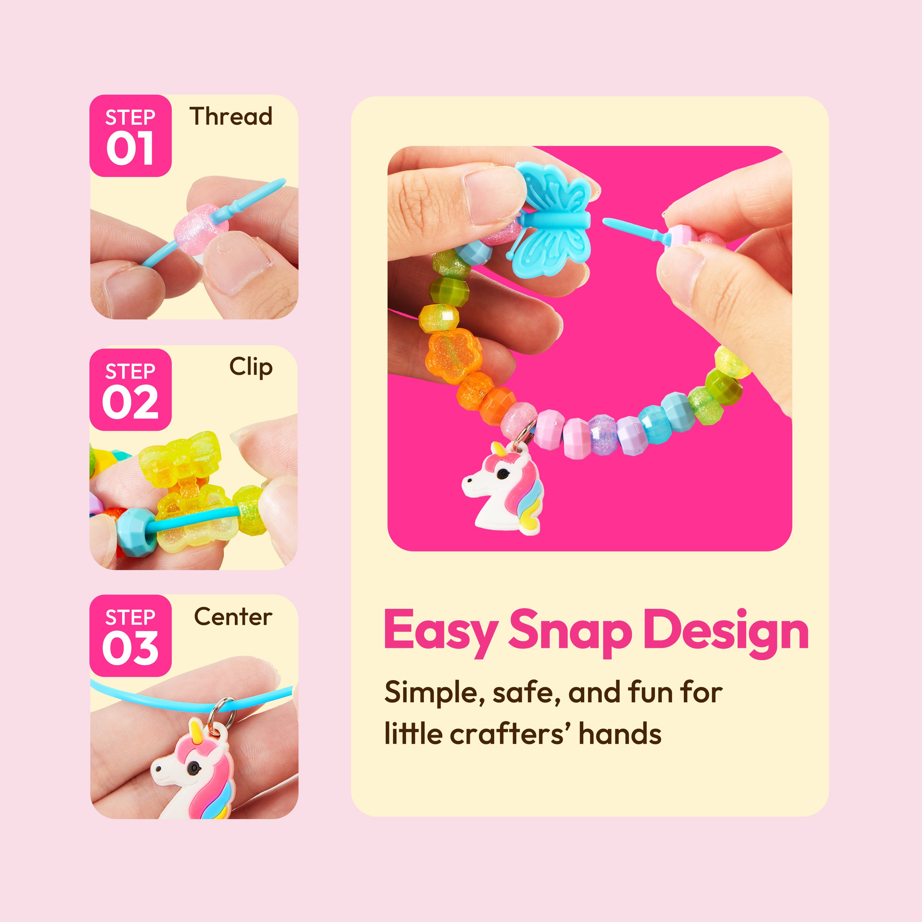 Klever Kits Flower Storage Bracelet Making Kit (350+ Pcs)