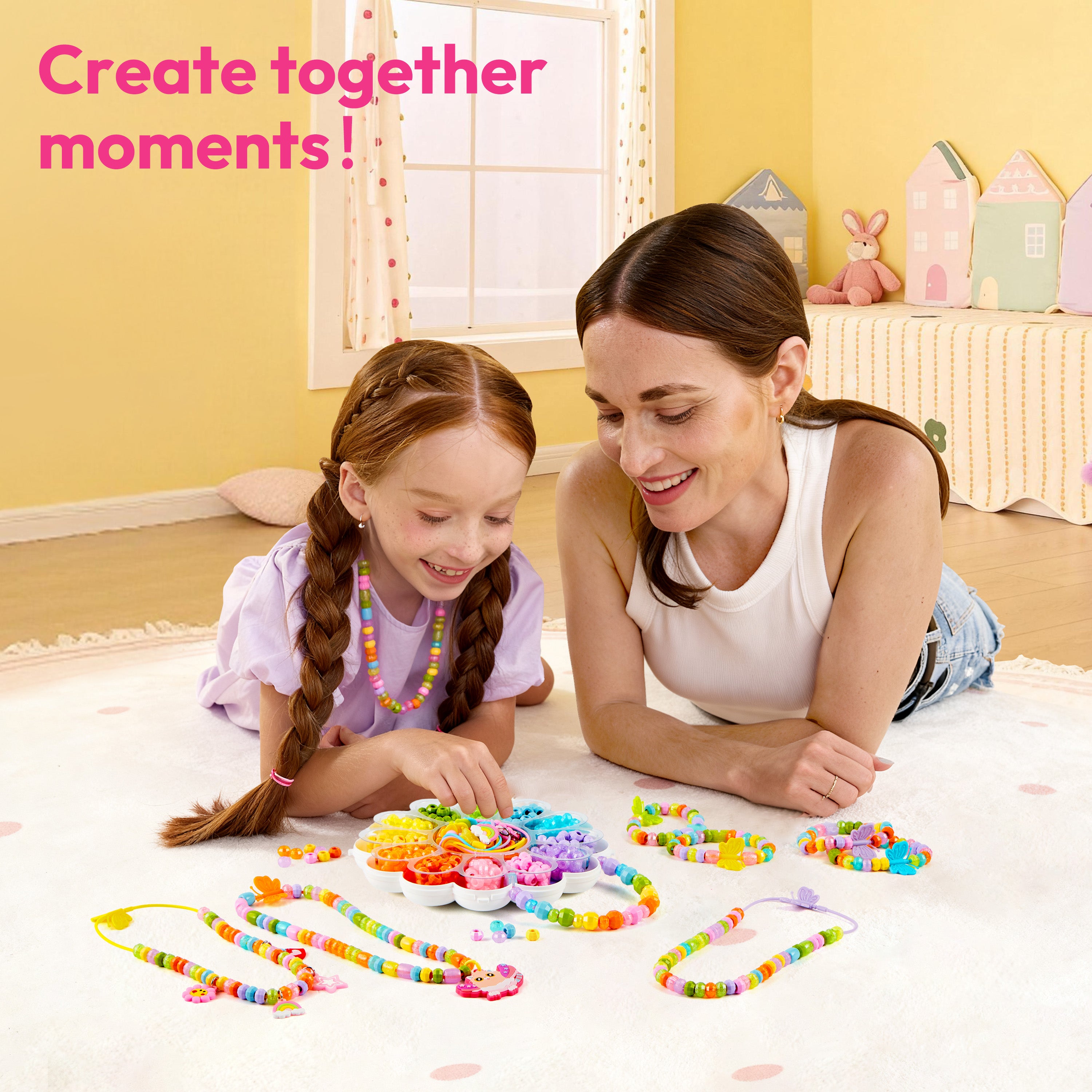 Klever Kits Flower Storage Bracelet Making Kit (350+ Pcs)