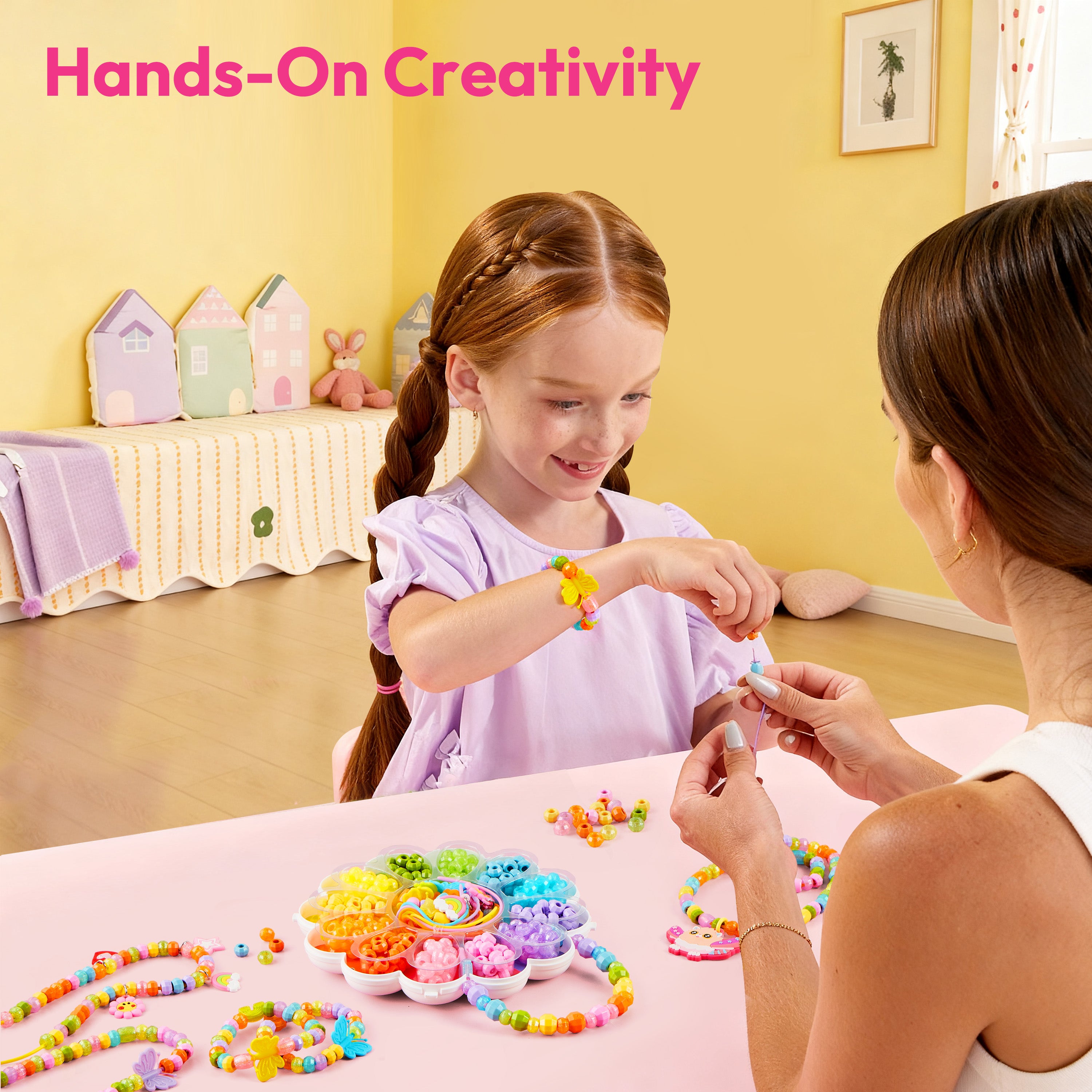 Klever Kits Flower Storage Bracelet Making Kit (350+ Pcs)
