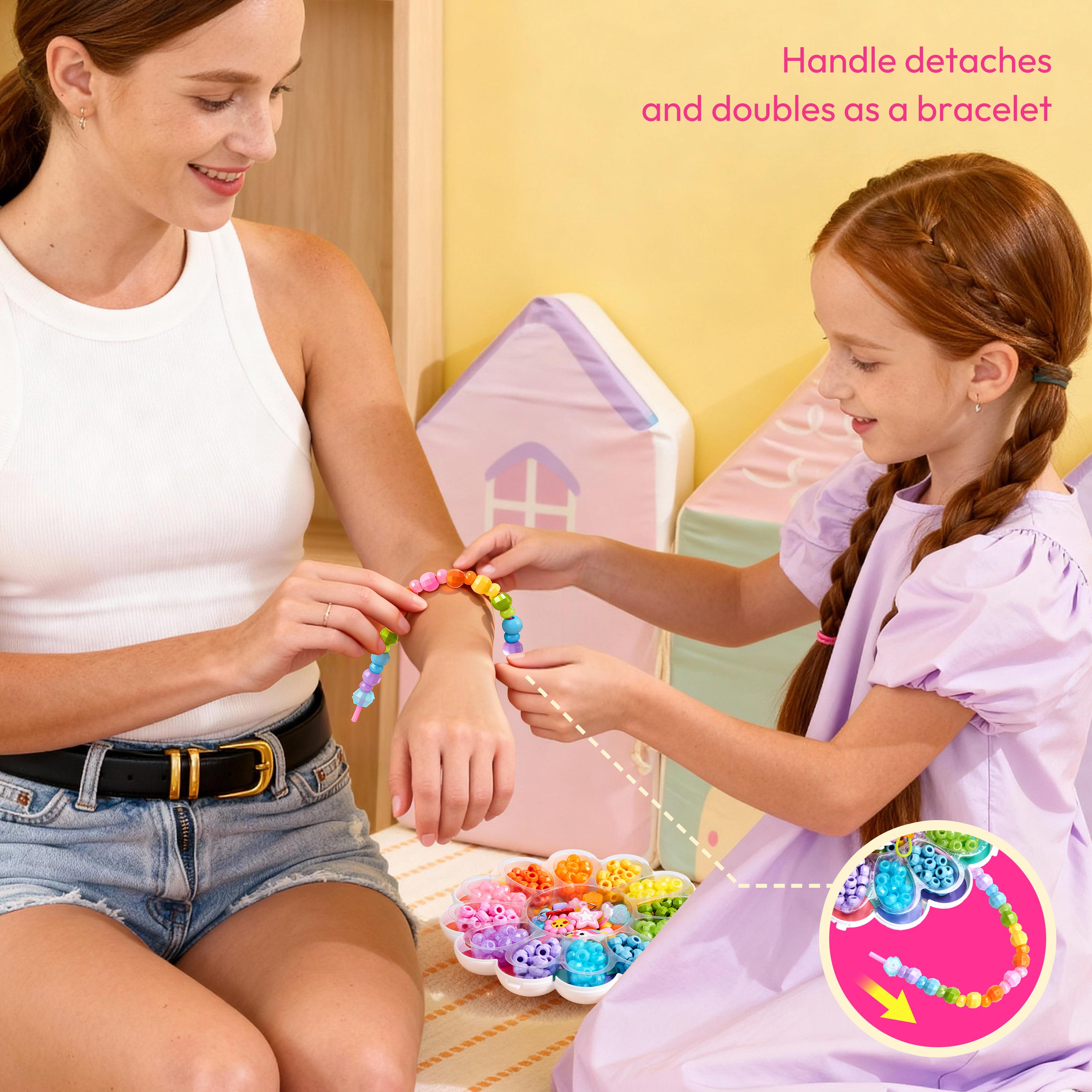 Klever Kits Flower Storage Bracelet Making Kit (350+ Pcs)