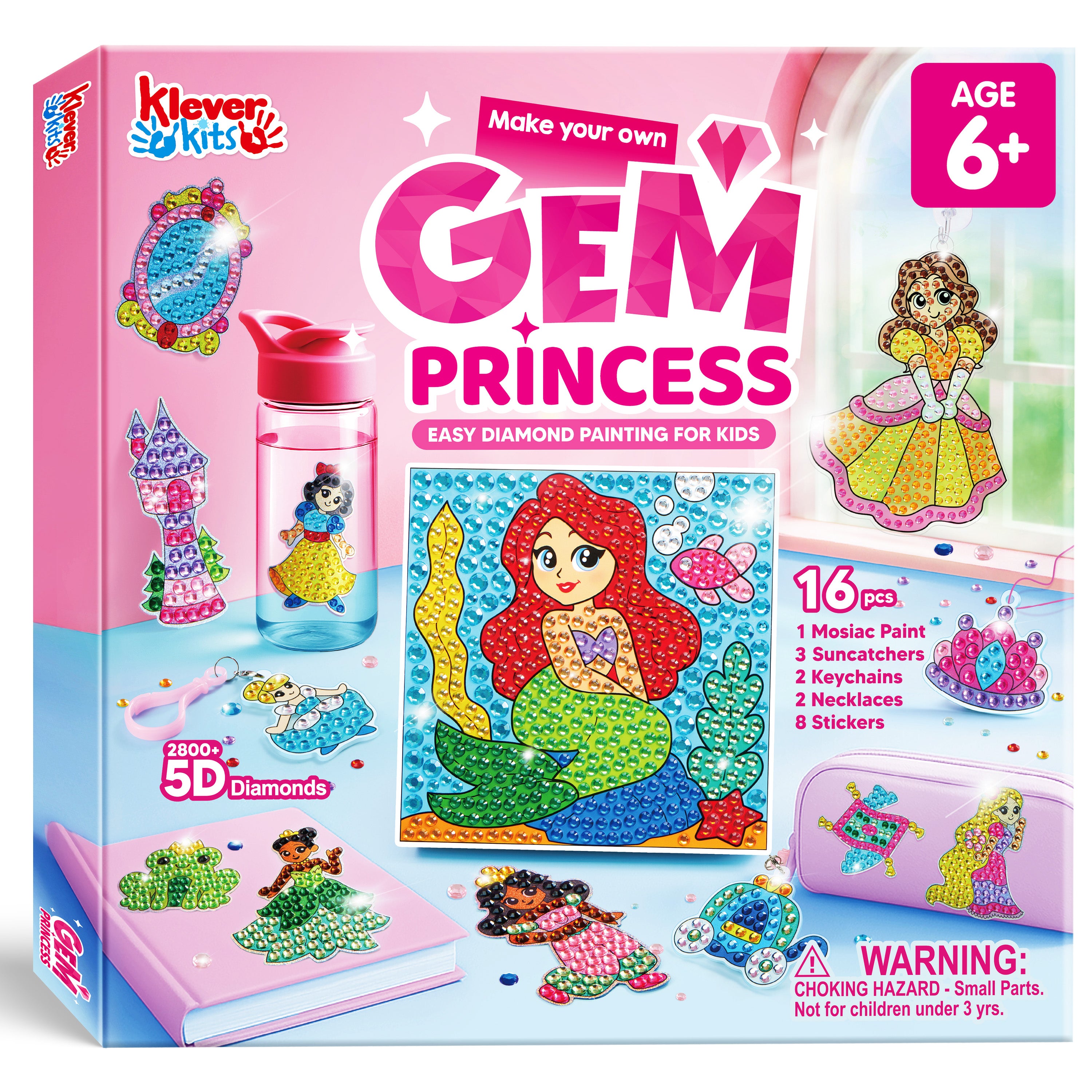 Klever Kits Gem Painting Arts & Crafts Set (16 DIY Projects)