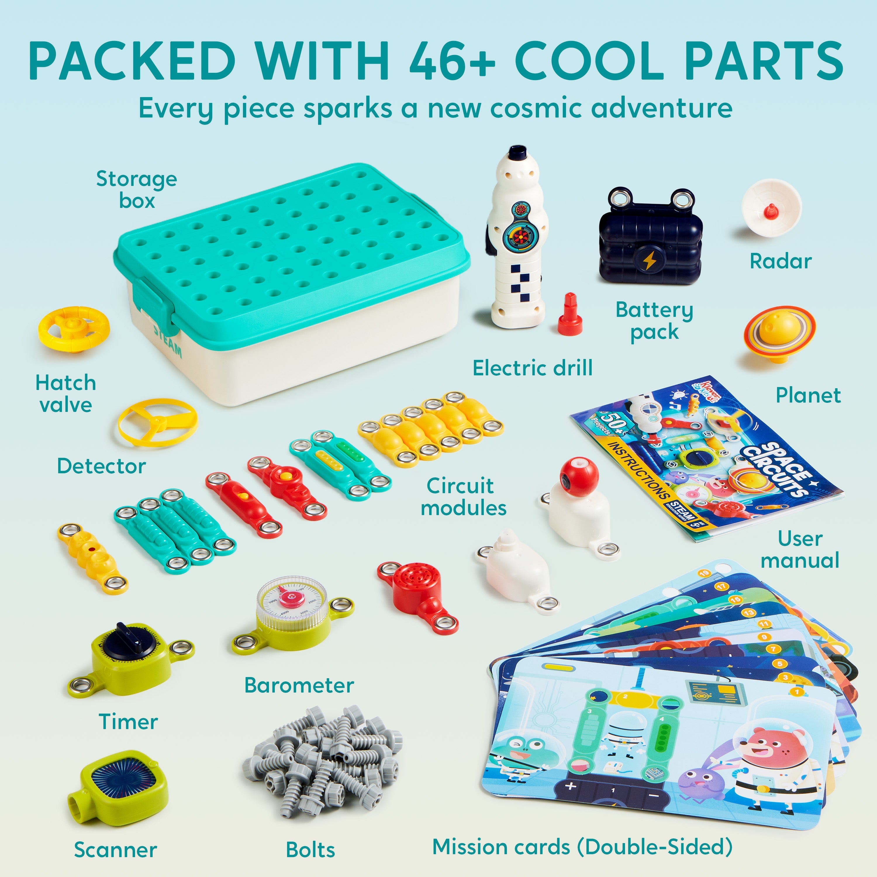 Klever Kits Space Circuits Electronics Science Kit (50+ Projects)