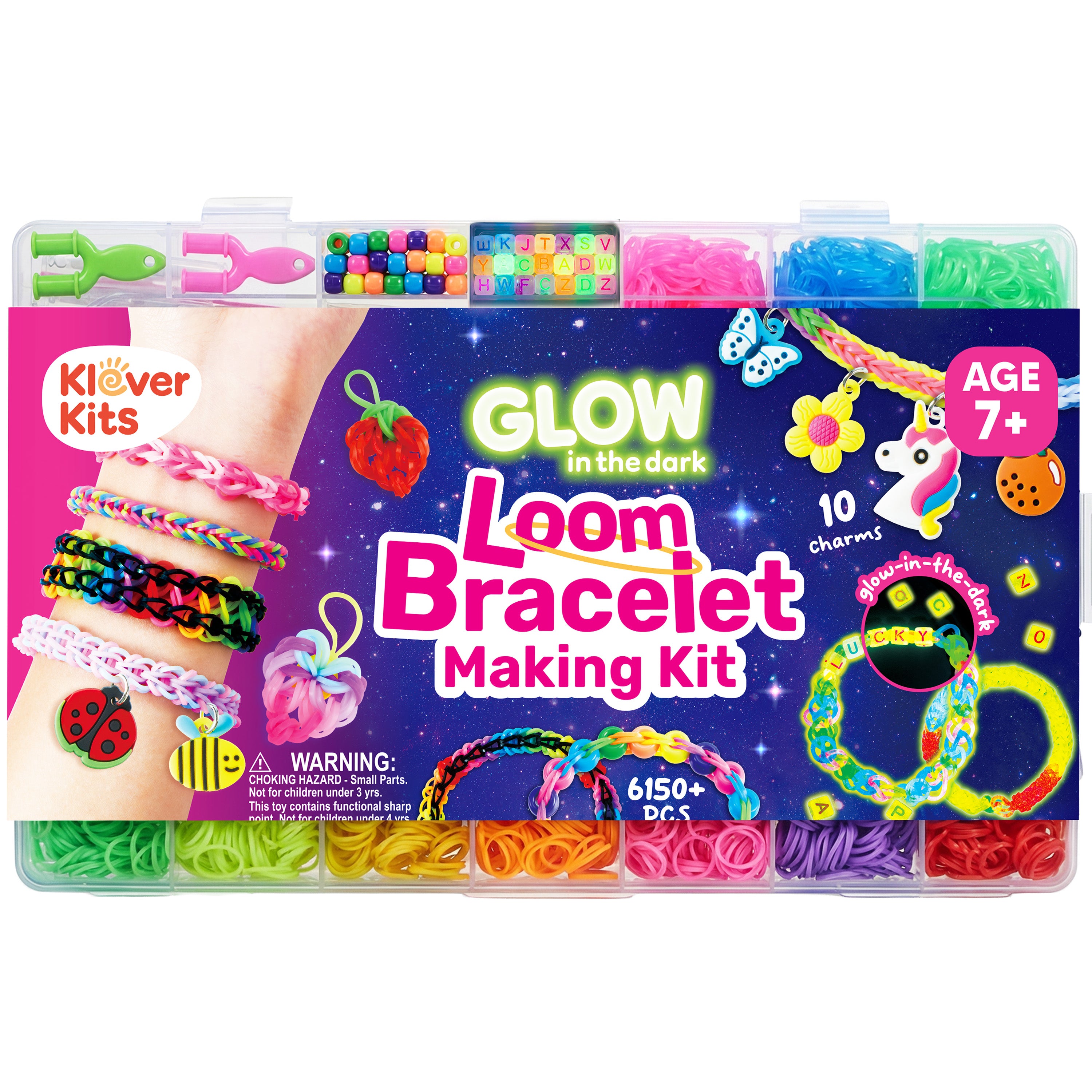Klever Kits Glow-in-the-Dark Loom Bracelet Kit (6000+ Pcs)
