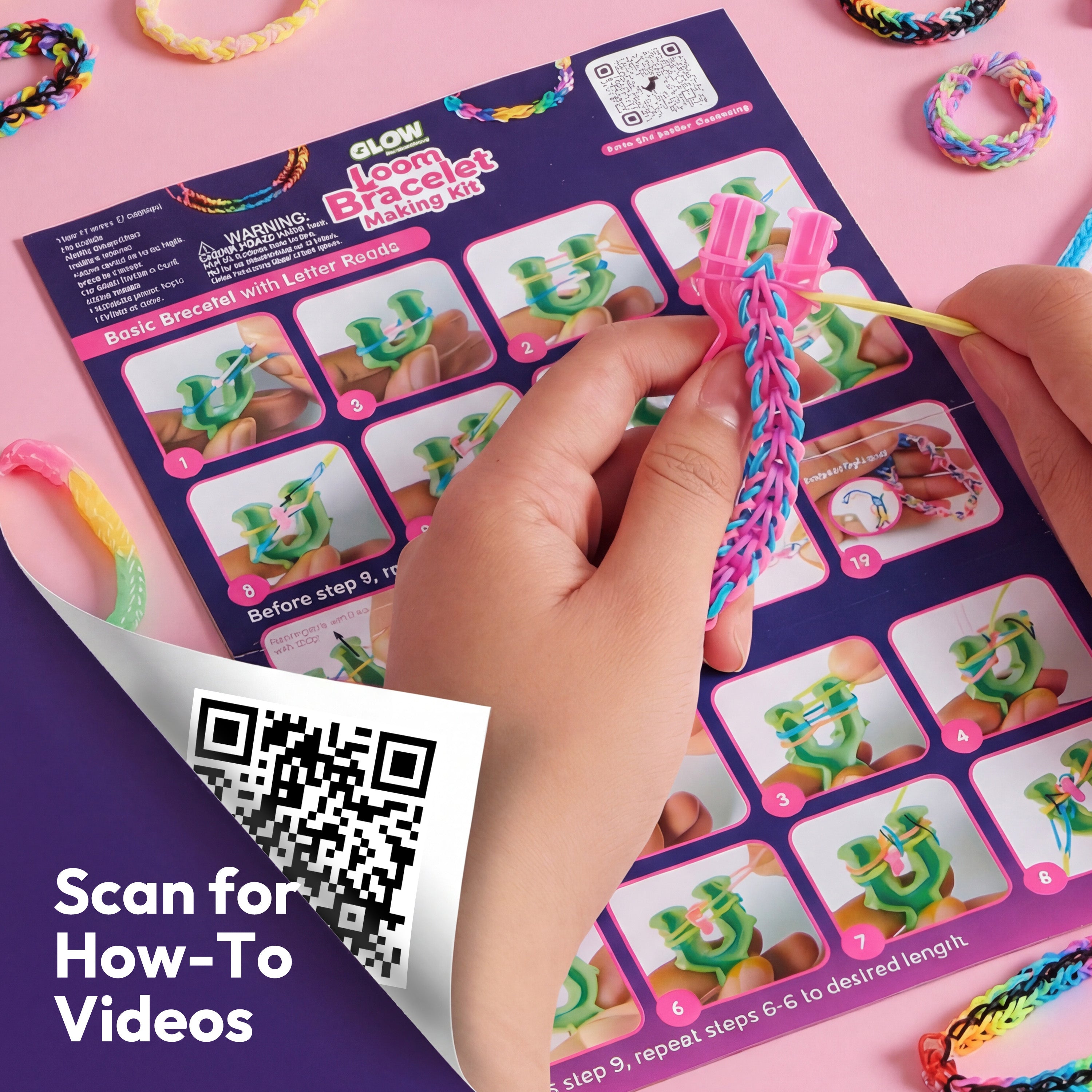Klever Kits Glow-in-the-Dark Loom Bracelet Kit (6000+ Pcs)