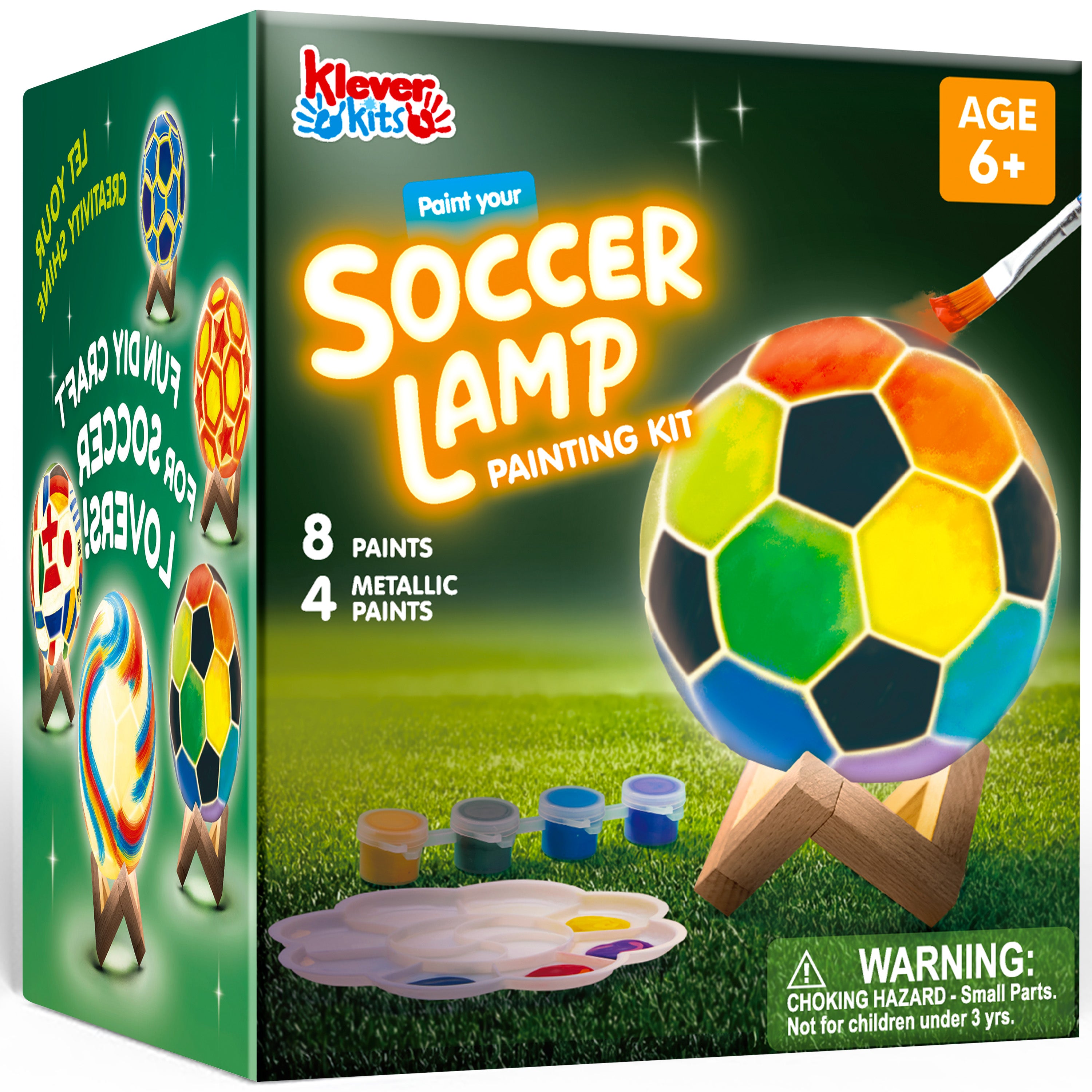 Klever Kits DIY Paint Your Own 3D Soccer Night Light Kit