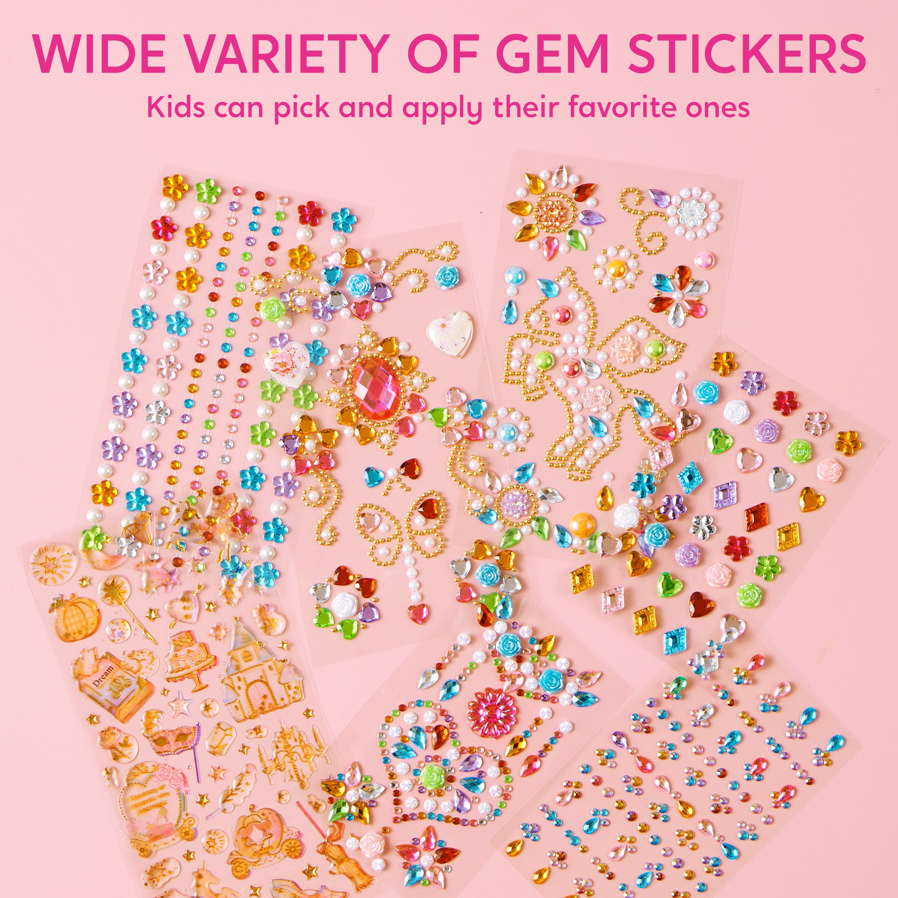 Klever Kits DIY Gem Baseball Cap Craft Kit for Girls Ages 6-8
