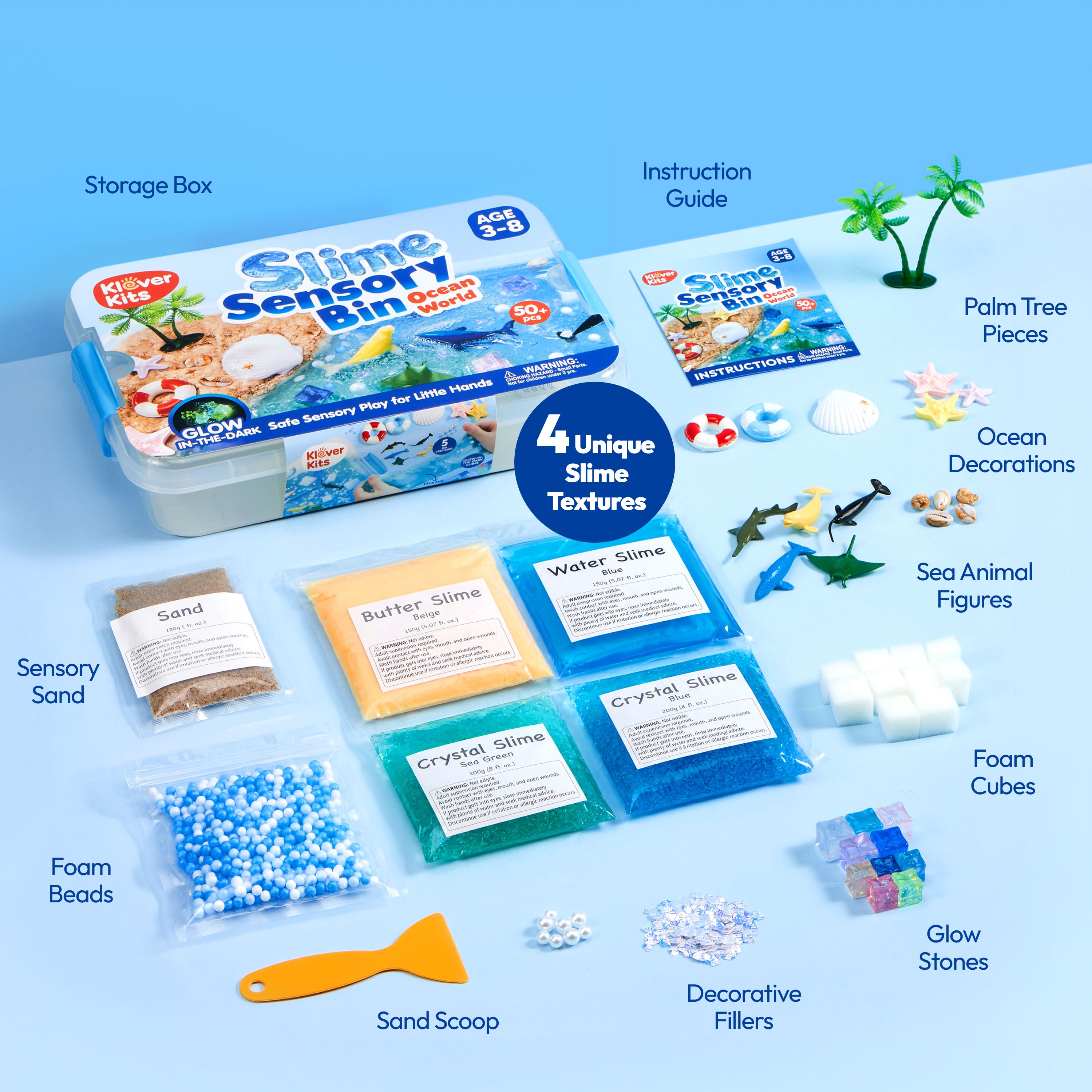Klever Kits Ocean Sensory Bin for Kids