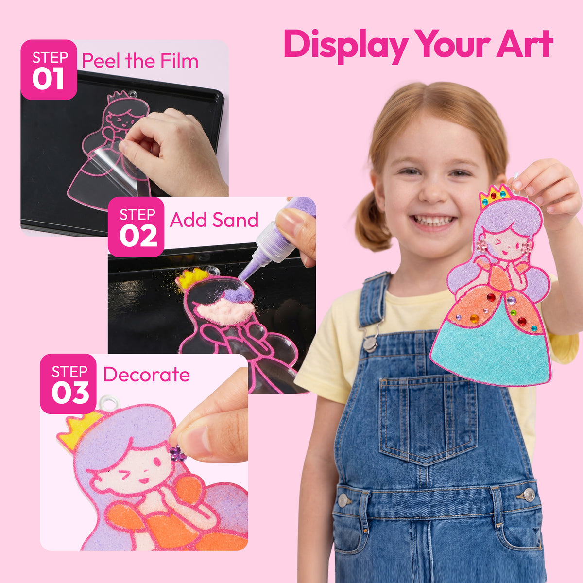 Klever Kits Glow-in-the-Dark Sand Art Activity Set (9 Bottles)