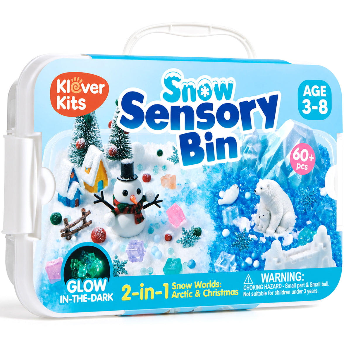Klever Kits Thyle Winter Sensory Bin - Polar Animals Christmas Counting Toy