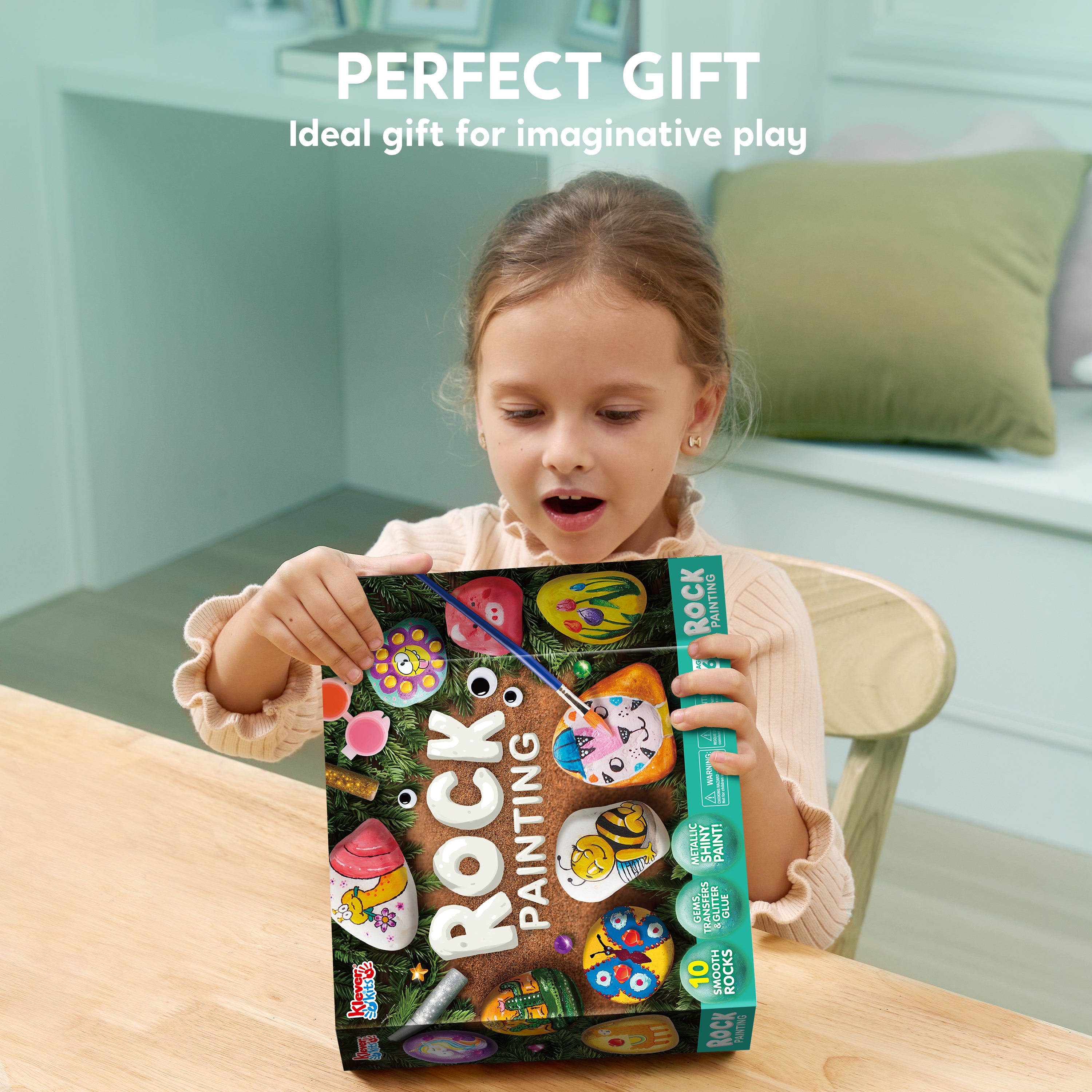 Klever Kits DIY Rock Painting Craft Kit for Kids Ages 6-12