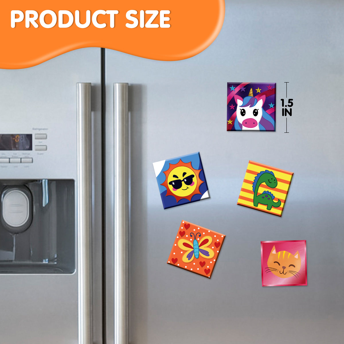 JOYIN 24-Piece DIY Paint Your Own Magnetic Tile Art Kit