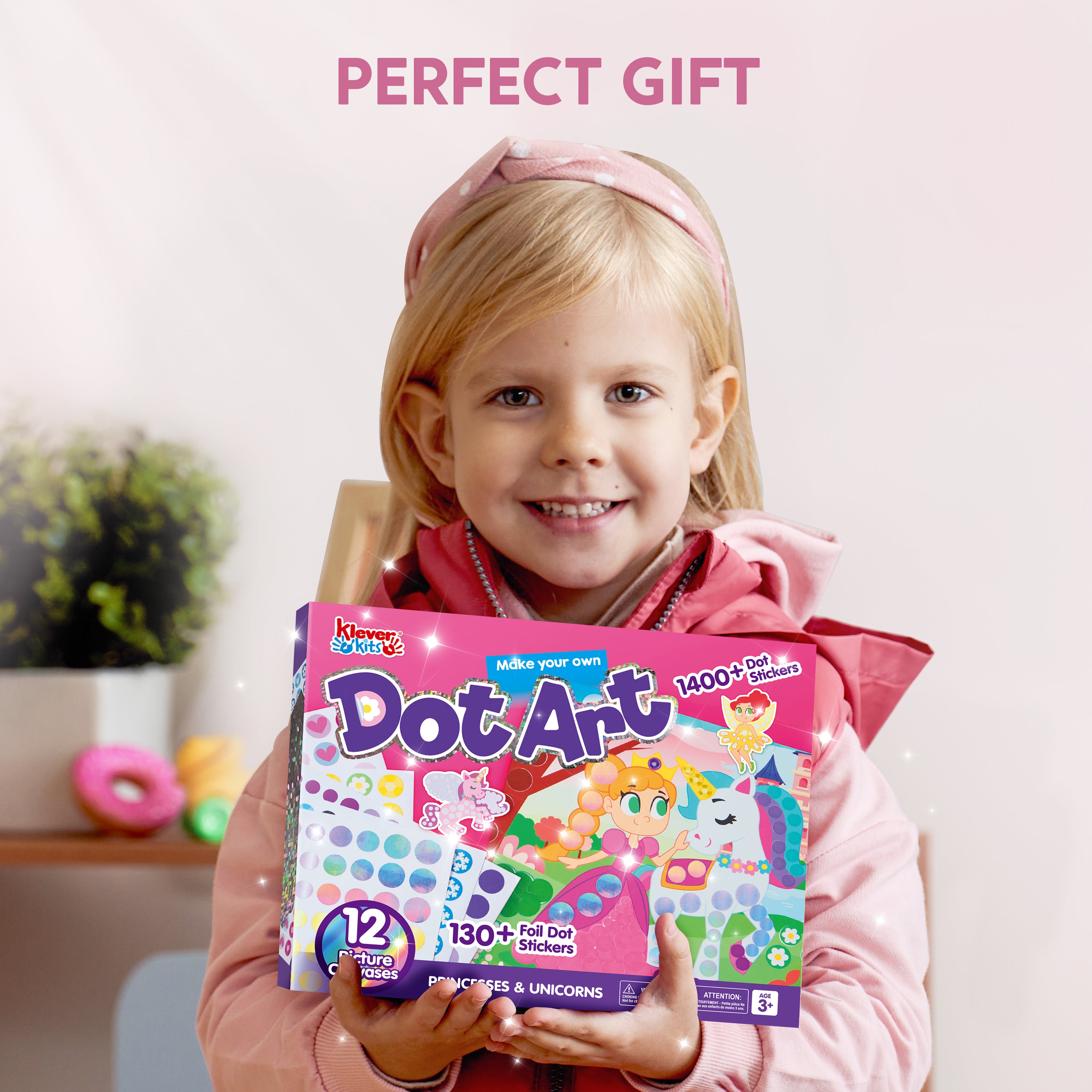 Klever Kits Princess & Unicorn Dot Art Kit Ages 3-7