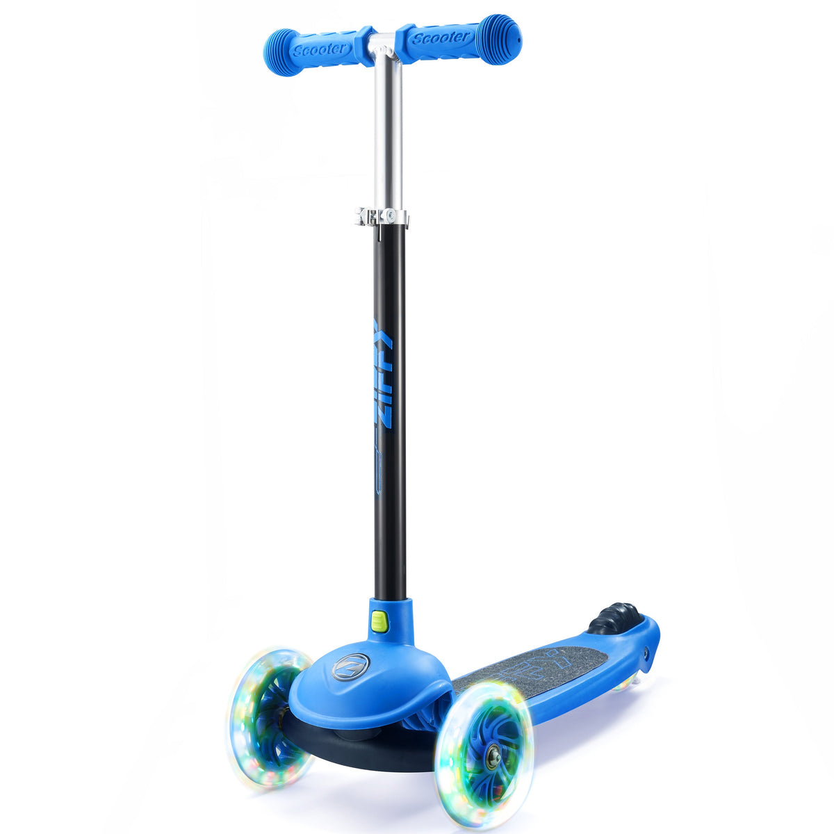 JOVA-ZIFFY 3 Wheel Scooter for Kids 3-5 - LED Light-Up Wheels, Blue