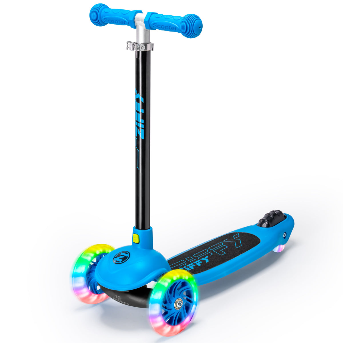 JOVA-ZIFFY 3 Wheel Scooter for Kids 3-5 - LED Light-Up Wheels, Blue