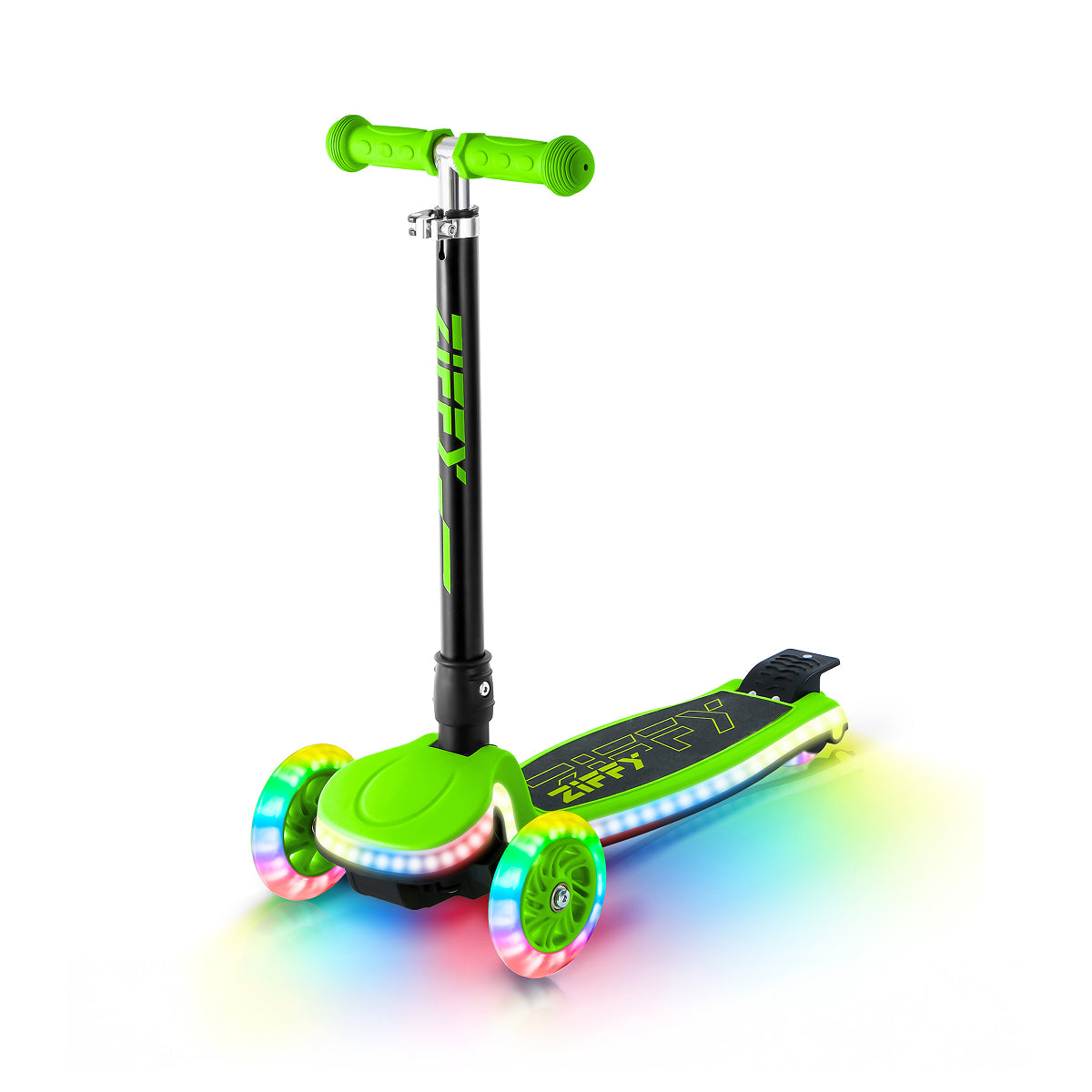 JOVA-ZIFFY Light-Up 3 Wheel Scooter - 20 LED Kick Scooter, Green