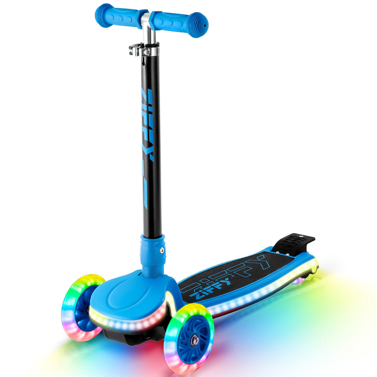 JOVA-ZIFFY Light-Up 3 Wheel Scooter - 20 LED Kick Scooter, Blue
