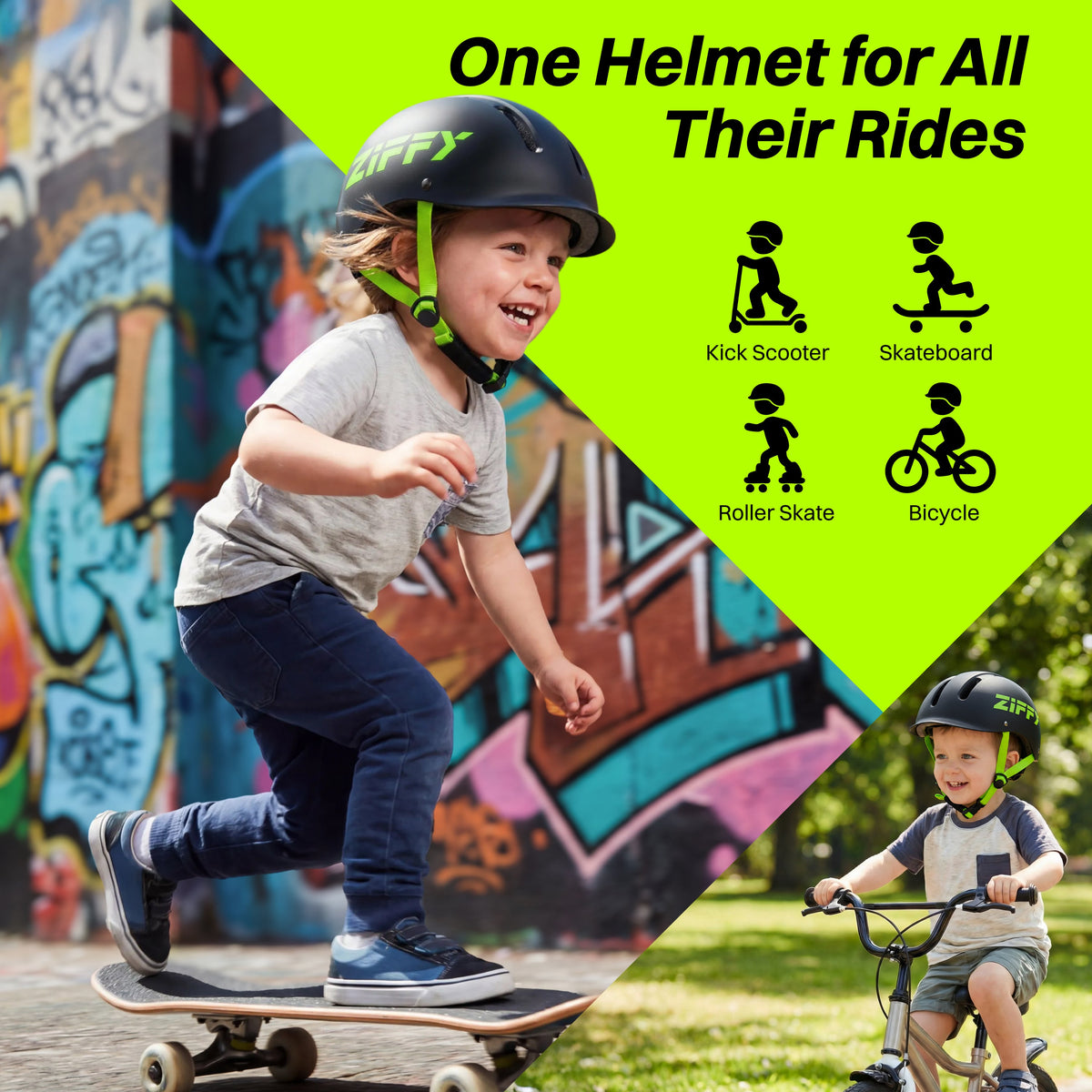 Play-Act Kids Bike Helmet - Adjustable Lightweight Safety Certified for Ages 3+