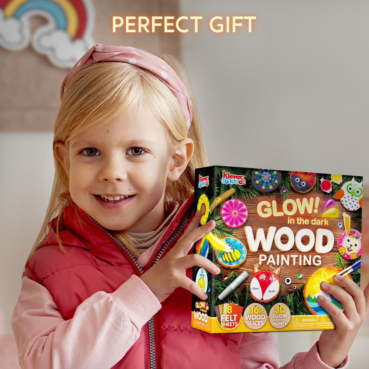 Klever Kits Natural Unfinished Wood Slices Painting & Craft Kit