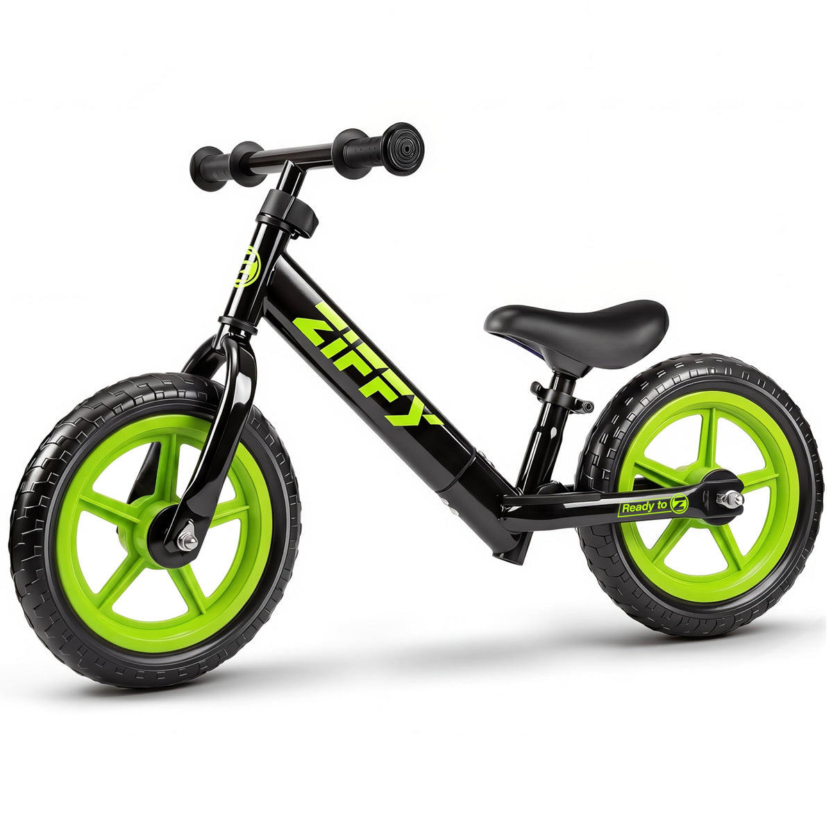 ZIFFY 12" Balance Bike - No-Pedal Toy for Ages 2-5, Steel Frame