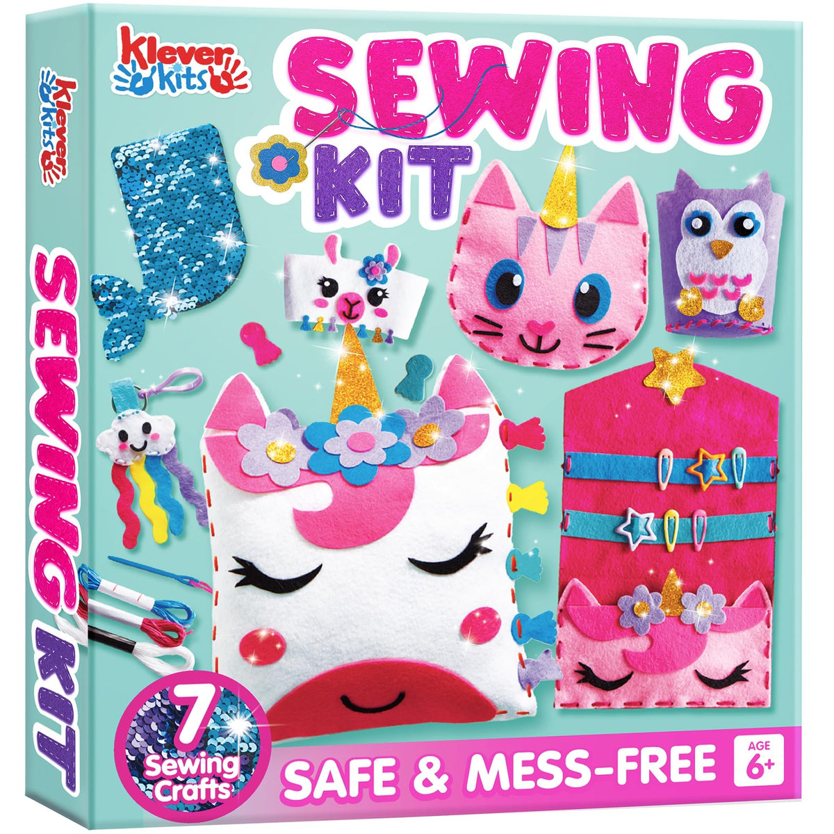 Klever Kits My First Kids Sewing Kit: Unicorn & Mermaid Age 6+