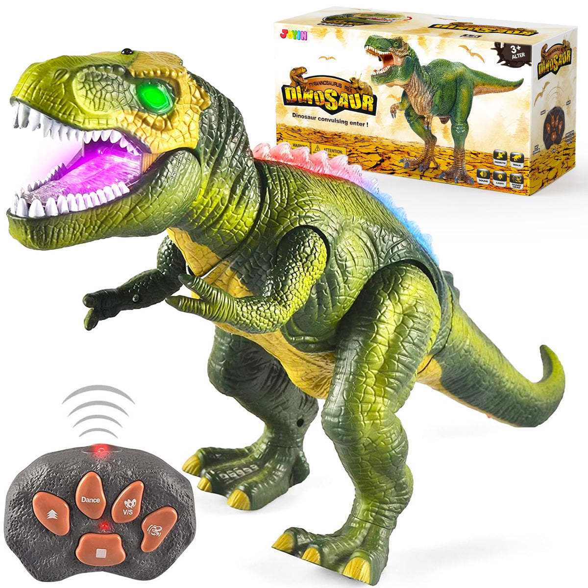 Play-Act Remote Control Robot T-Rex - Light & Roaring Sound Dinosaur Toy