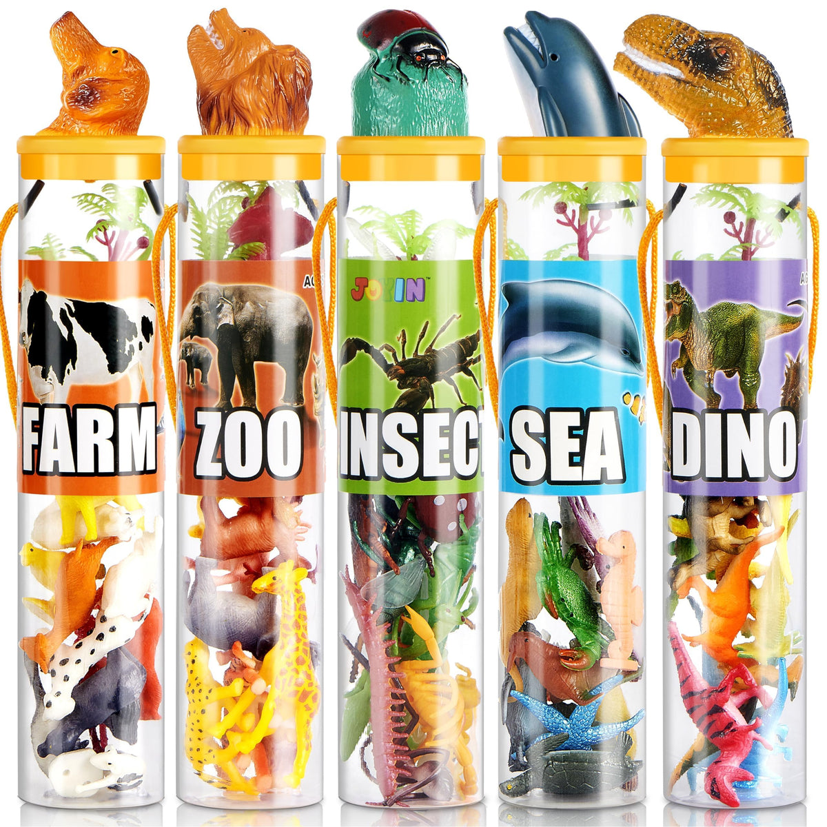 Play-Act 69 PCS Animal Figures - Six Habitats, Endless Adventures