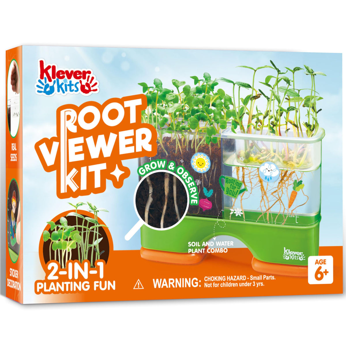 Klever Kits 2-in-1 Root Viewer & Planting Science Kit - STEM for Ages 6+