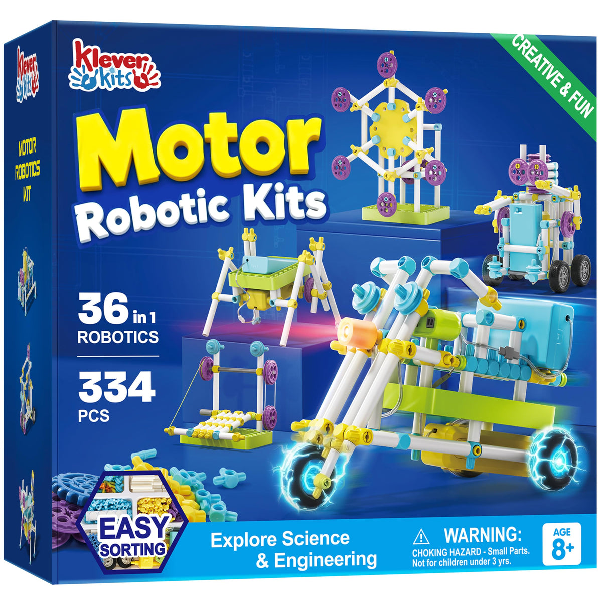 Klever Kits 36-in-1 Motor Robotic Kit - STEM Educational Toy for Ages 8-13