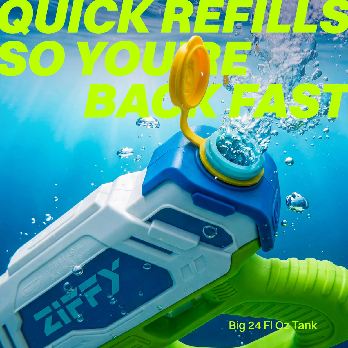 ZIFFY 2 Pack Water Gun - 830cc Squirt Guns with Long Range for Kids & Adults