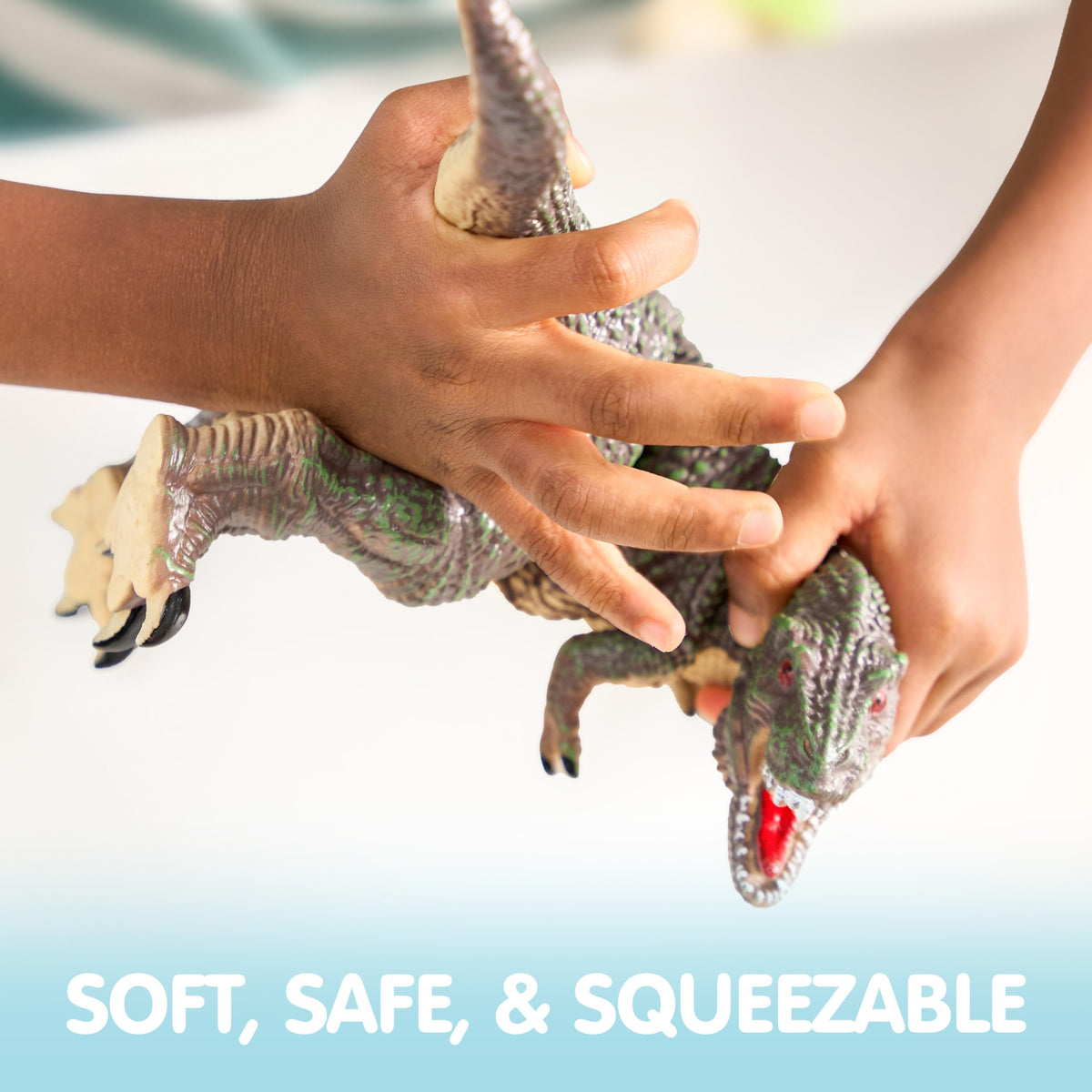 Play-Act Big Soft Dinosaur Figures - Squeeze, Learn, Roar