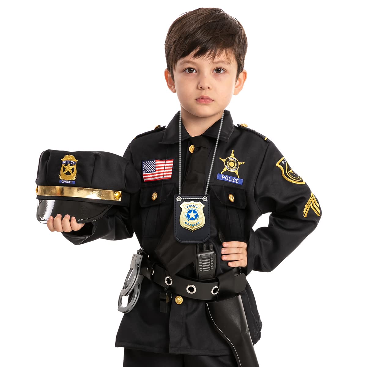 Play-Act Gold & Silver Badge Set - Pretend Police Role Play Toy