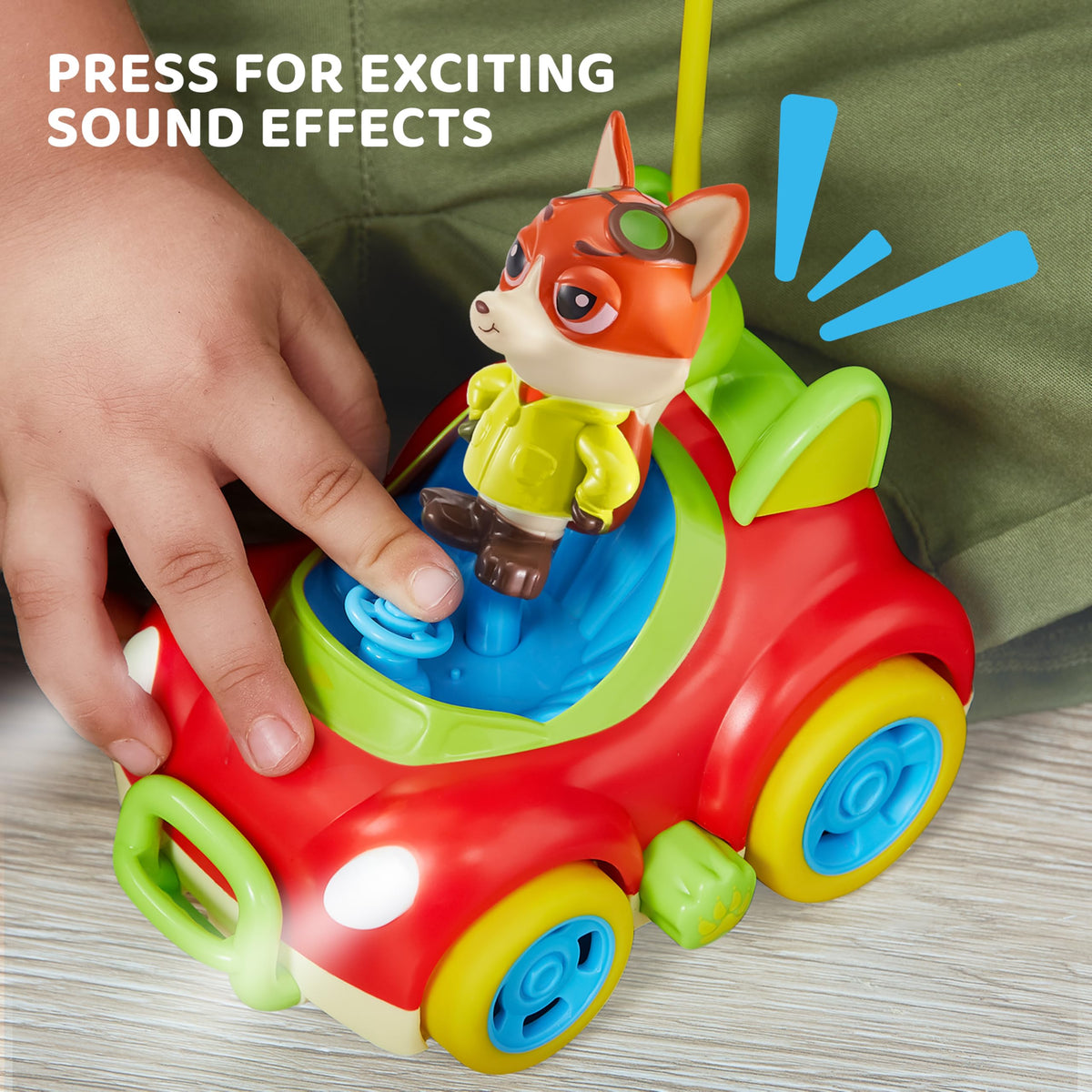 VROOMIX 2 Pack Remote Control Car - LED Lights, Sounds & Music for Kids