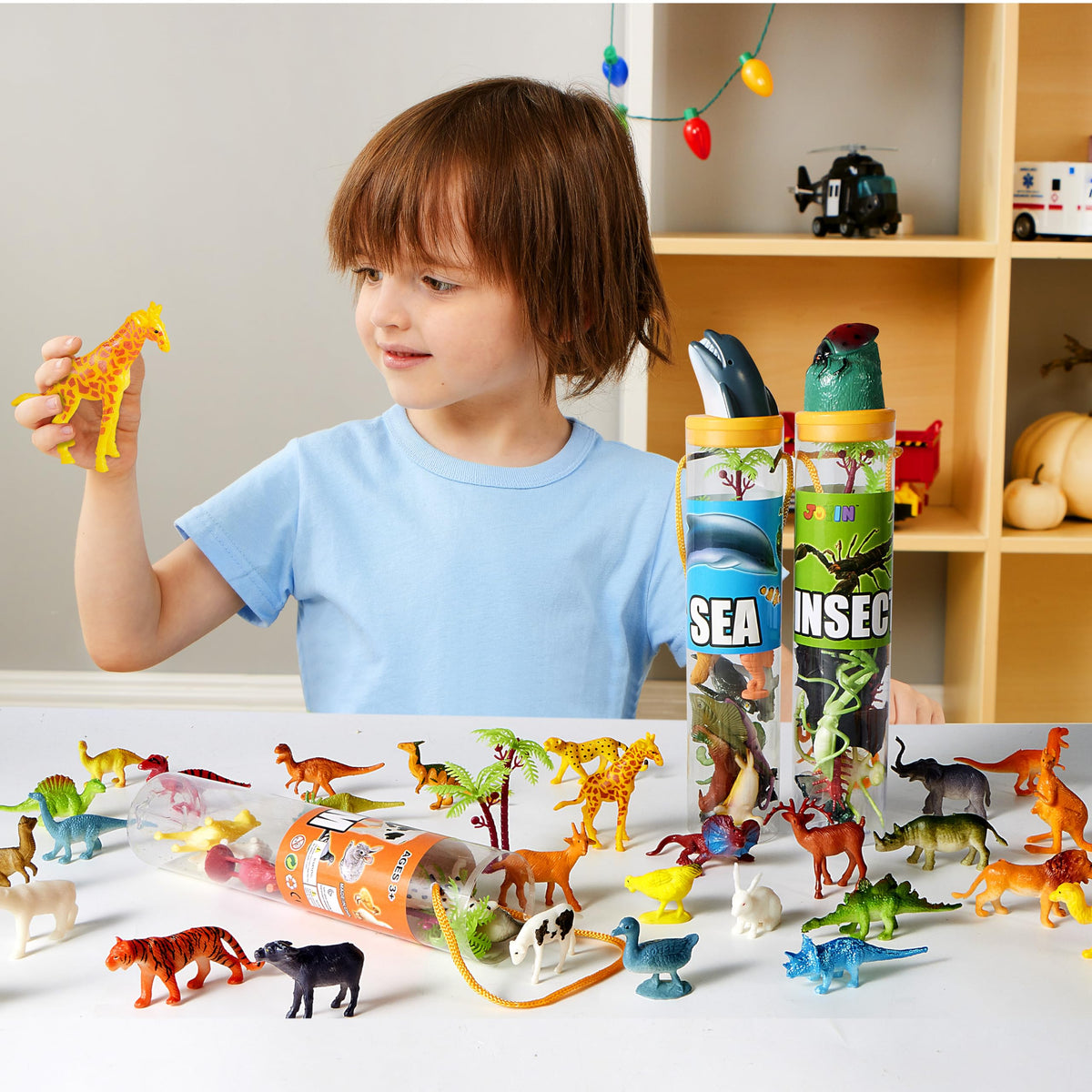 Play-Act 69 PCS Animal Figures - Six Habitats, Endless Adventures