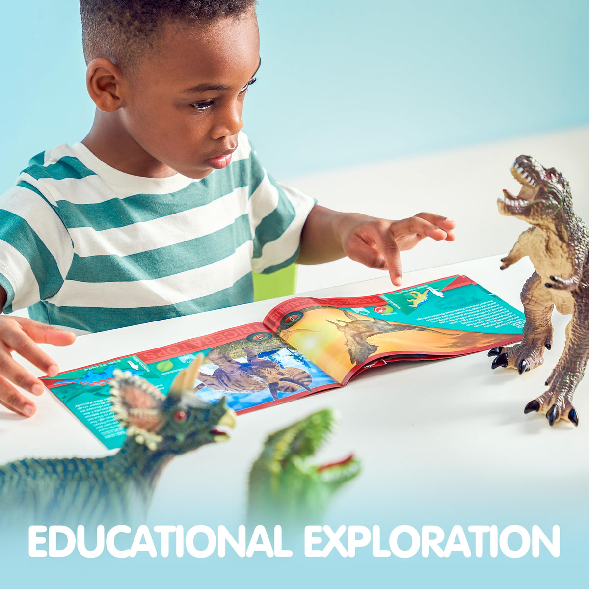 Play-Act Big Soft Dinosaur Figures - Squeeze, Learn, Roar