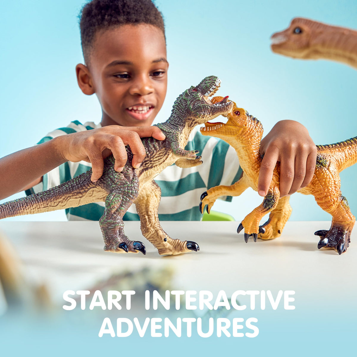Play-Act Big Soft Dinosaur Figures - Squeeze, Learn, Roar