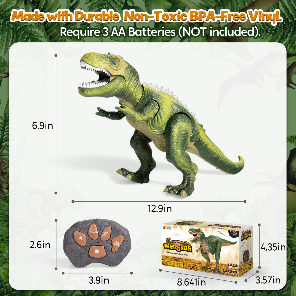 Play-Act Remote Control Robot T-Rex - Light & Roaring Sound Dinosaur Toy