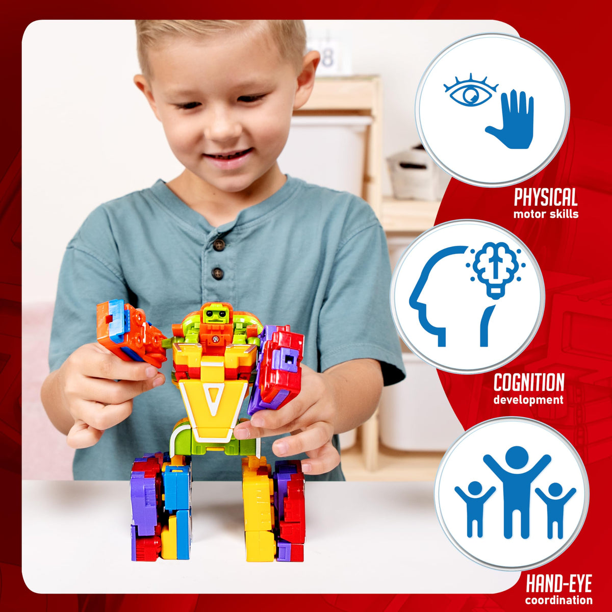 Play-Act Alphabet Robots Toys - ABC Learning & Education Toy for Kids 3-8