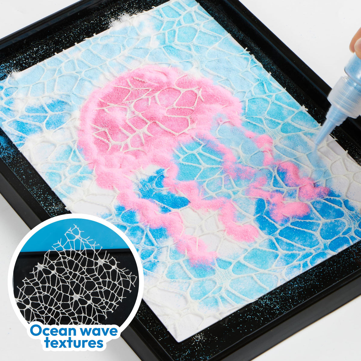 Klever Kits Ocean Glow-in-the-Dark Sand Art Kit (14 Colors)