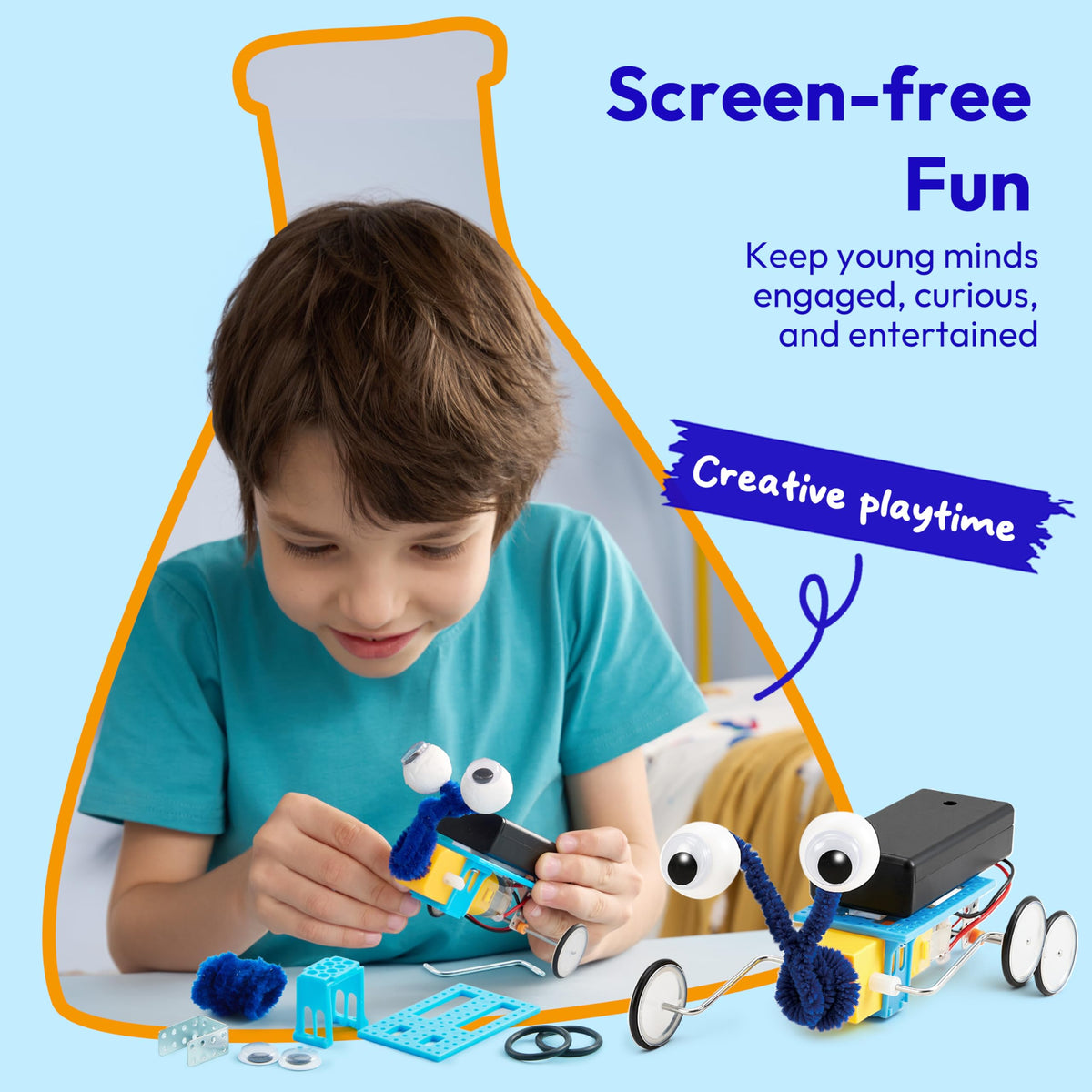 Klever Kits 6-in-1 Electric Robot Building Kit (STEM Educational Toy)