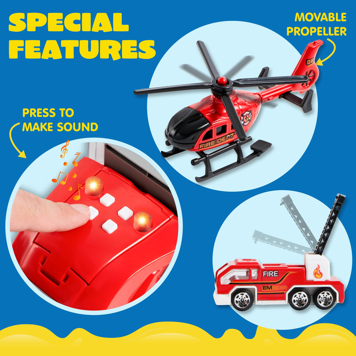 Vroomix 25-in-1 Construction Truck Toy Set - 12 Vehicles & 12 Workers